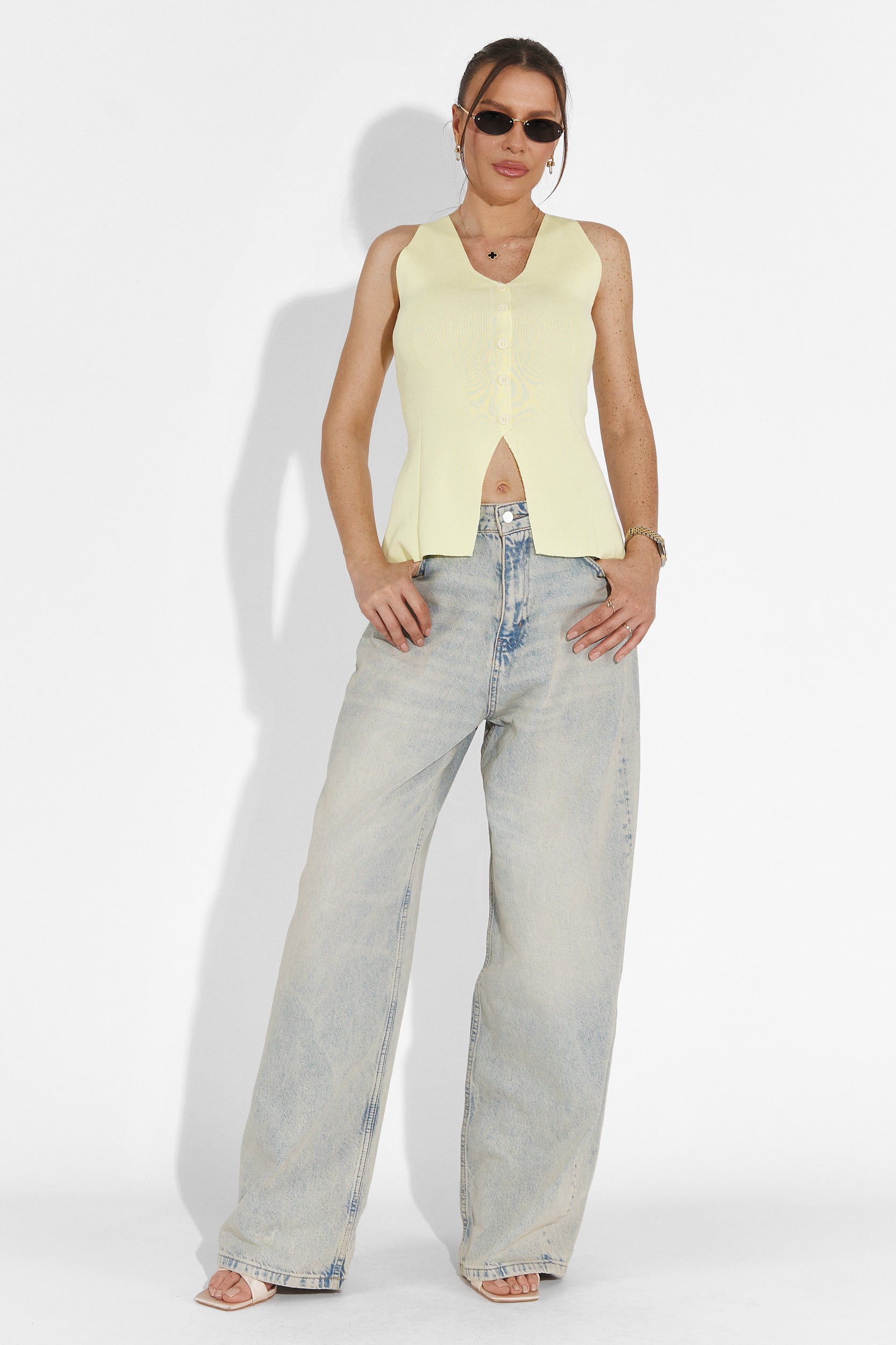 Casual gul klänning för damer Cadiz Bogas