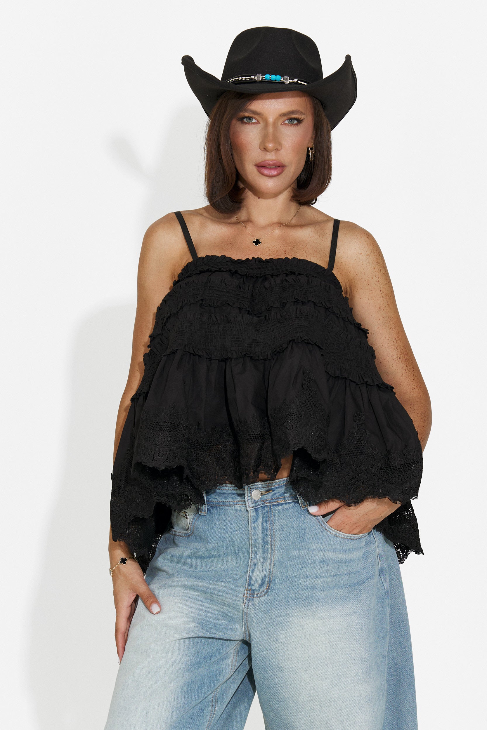 Camiseta de mujer casual negra Elodia Bogas