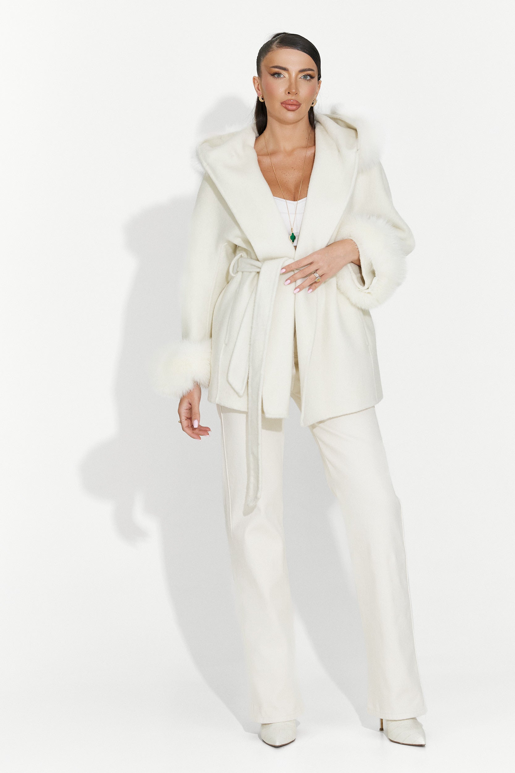 Cappotto donna elegante beige Betina Bogas