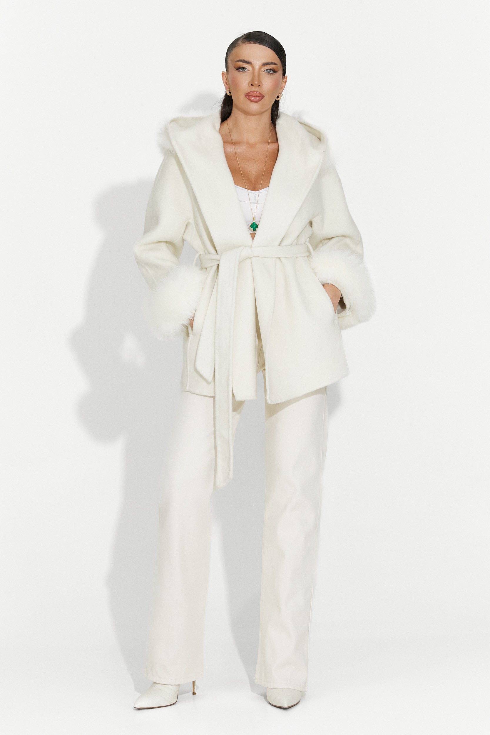 Cappotto donna elegante beige Betina Bogas