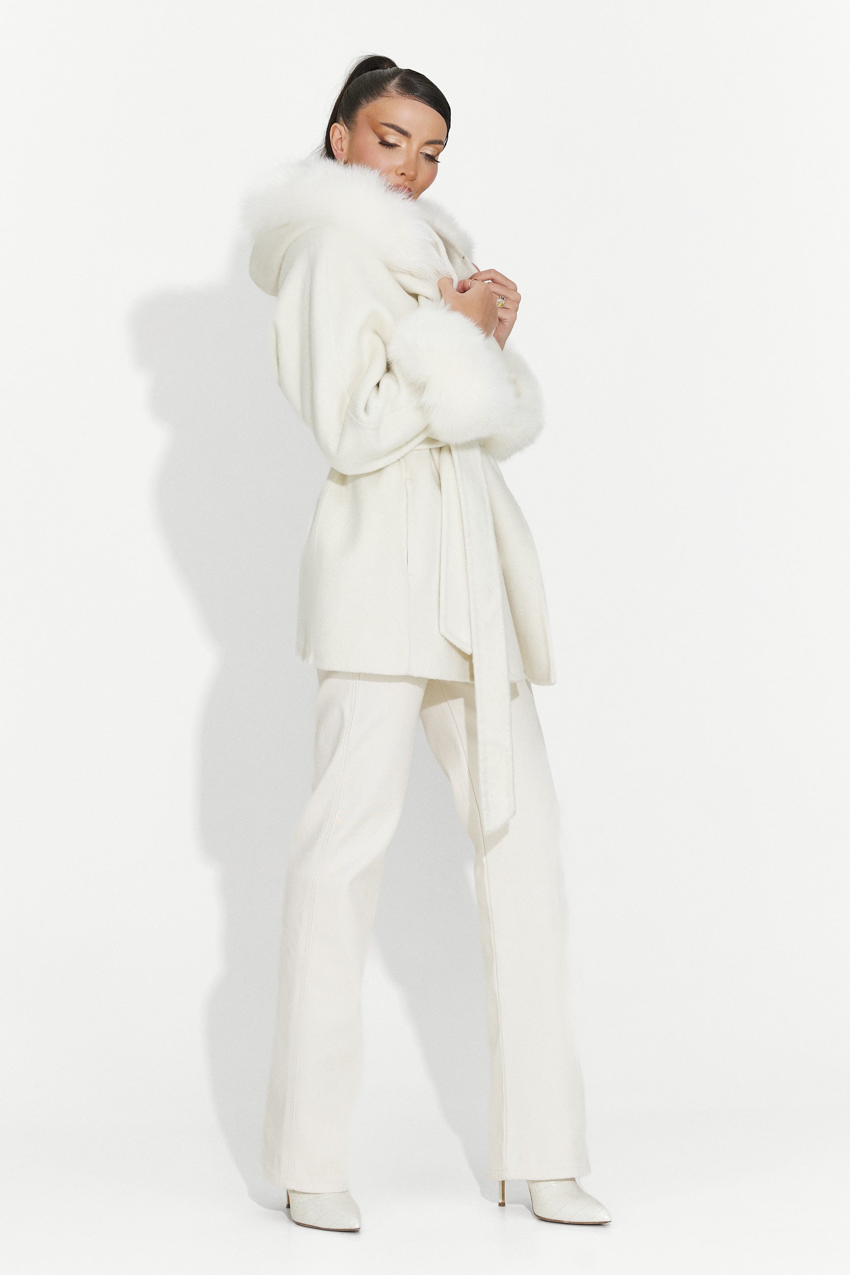 Cappotto donna elegante beige Betina Bogas