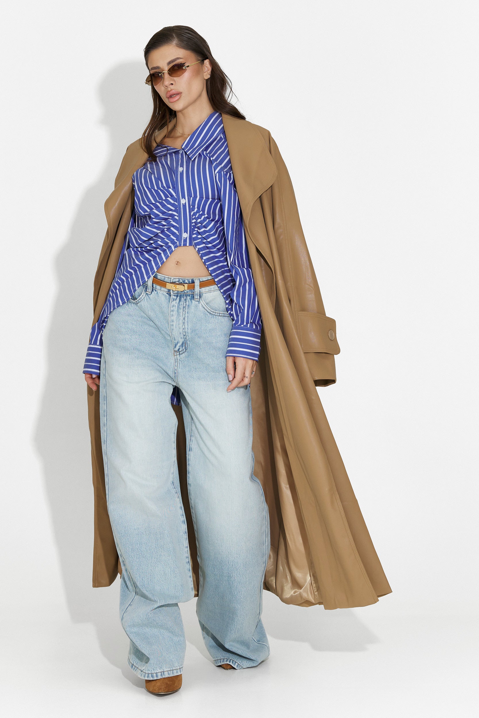 Elegancki płaszcz damski beżowy Jasoria Bogas