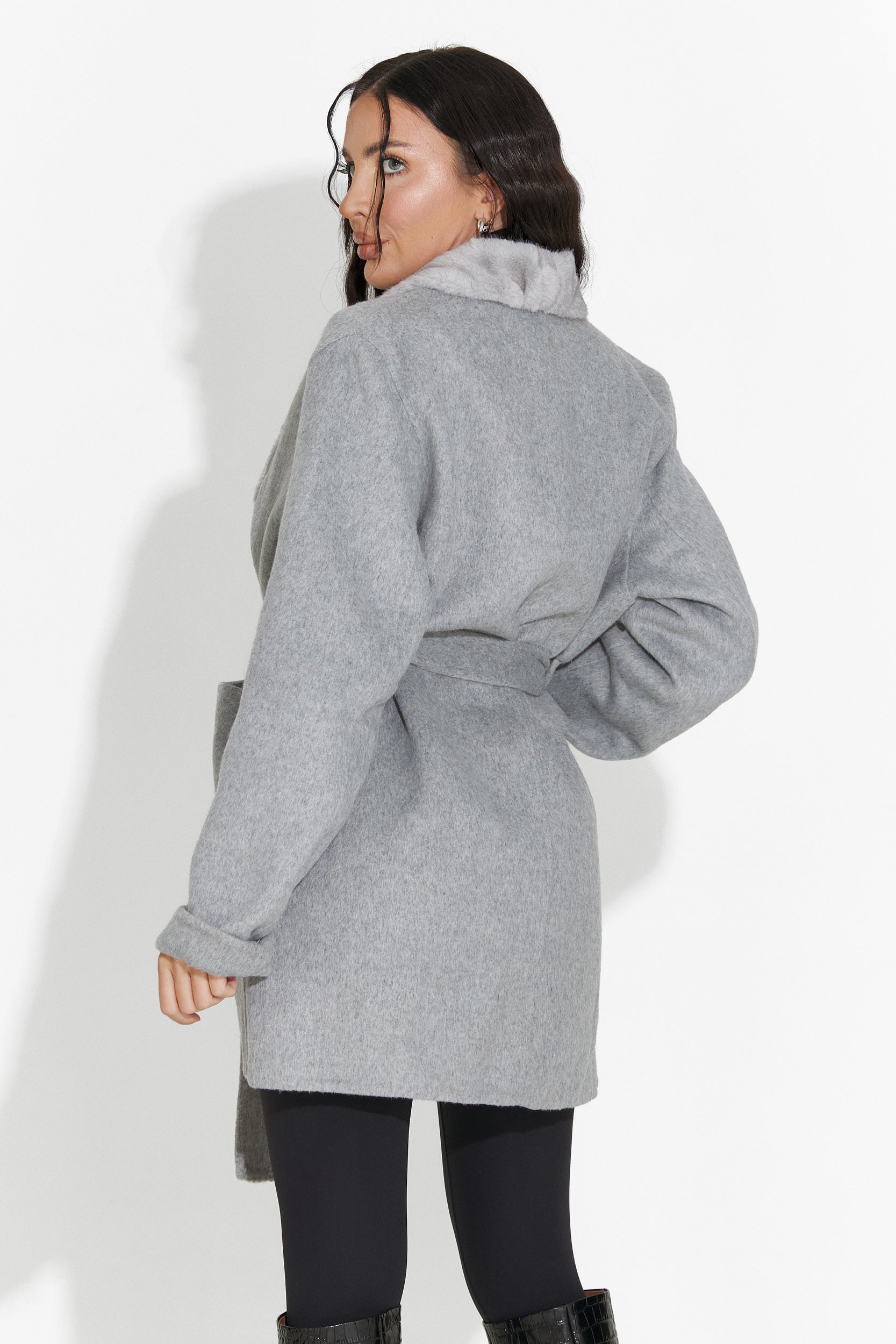 Élégant Manteau pour Dames Gelira Bogas Gris