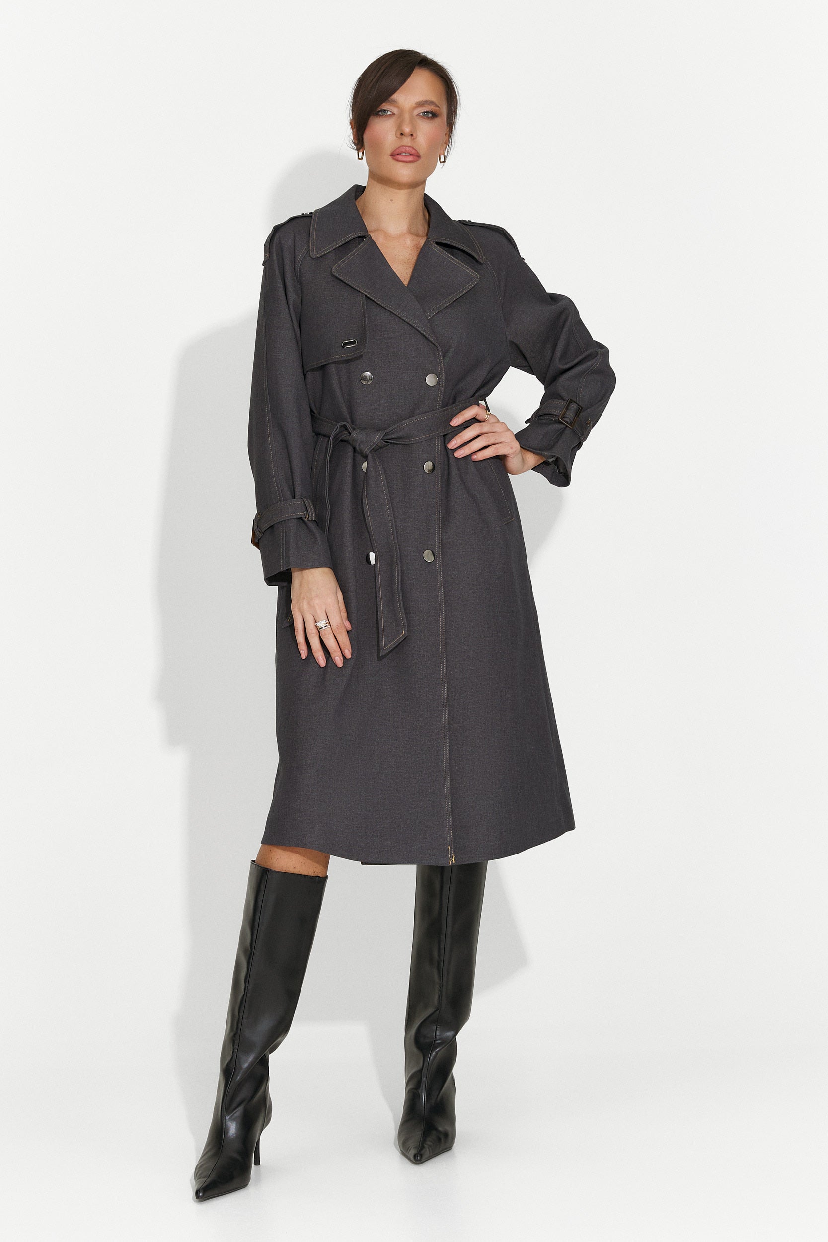 Cappotto donna elegante grigio Nuvia Bogas