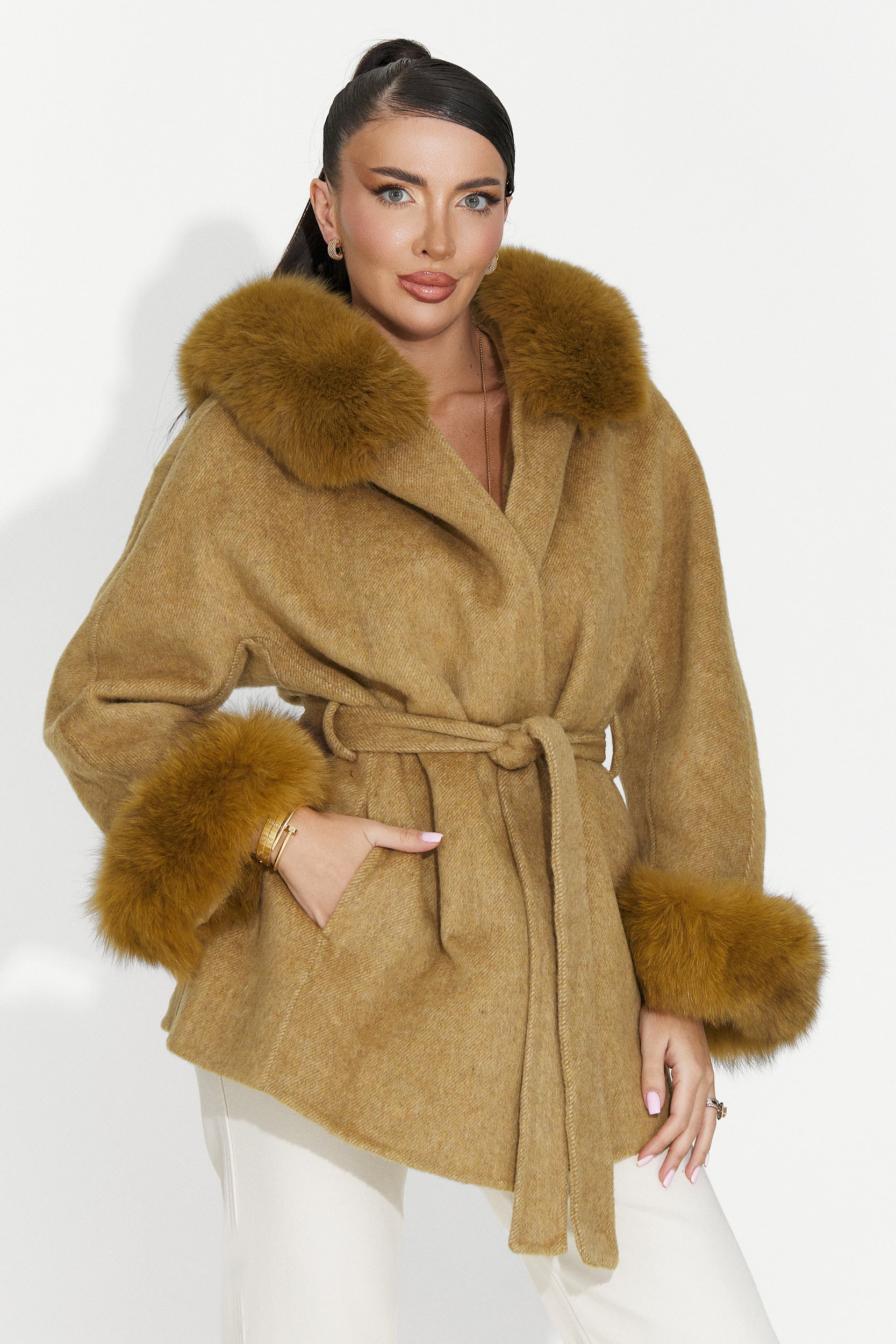 Cappotto donna elegante marrone Betina Bogas