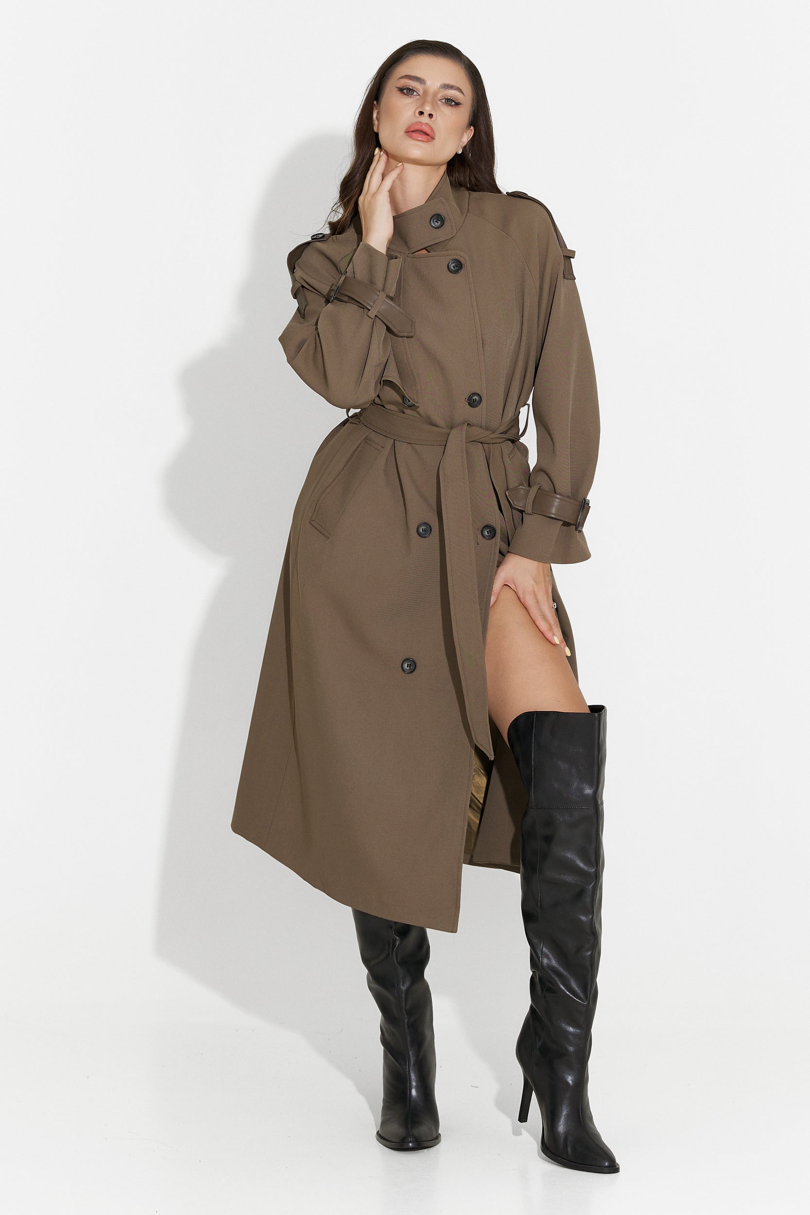 Long brown women's coat Daine Bogas