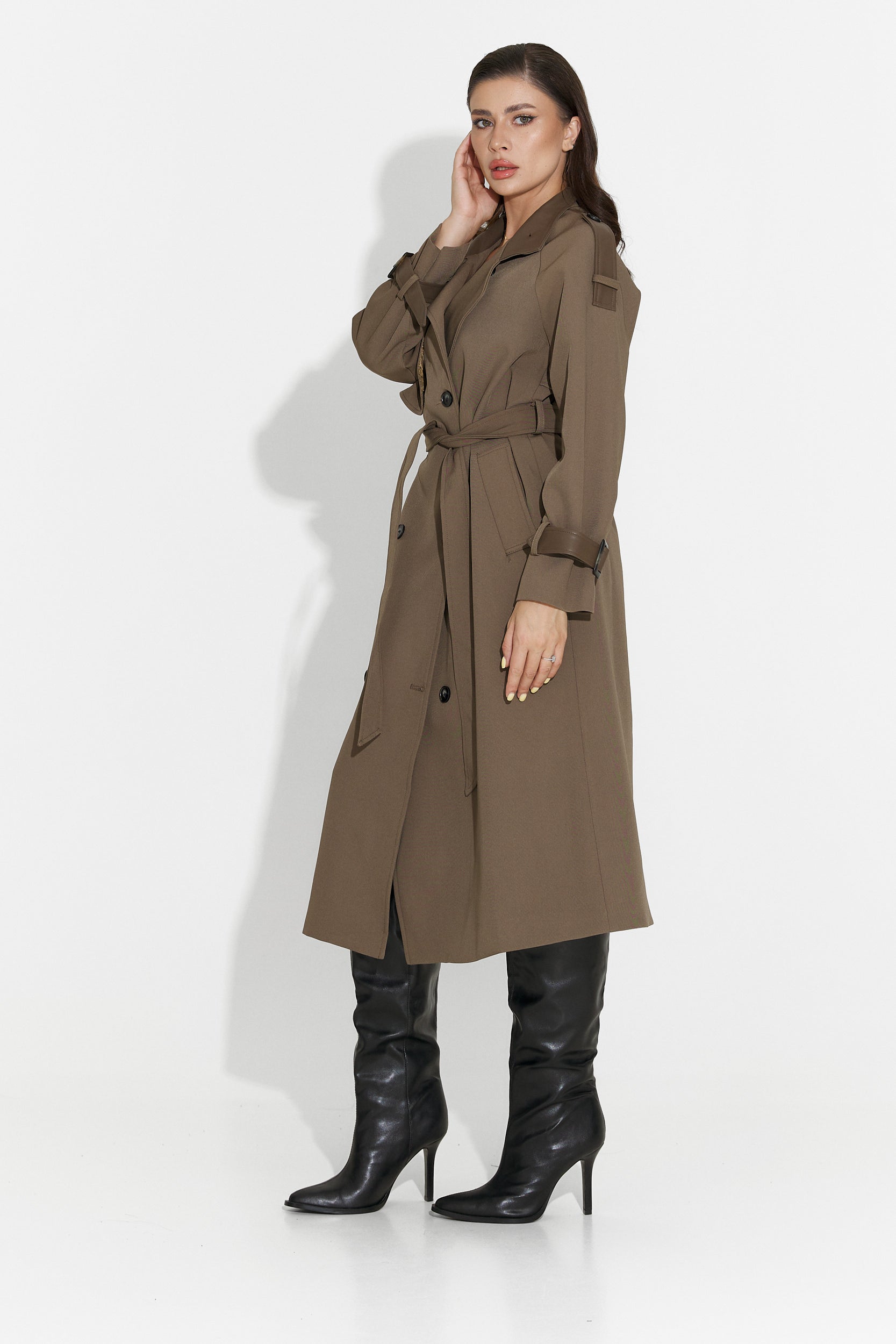 Long brown women's coat Daine Bogas