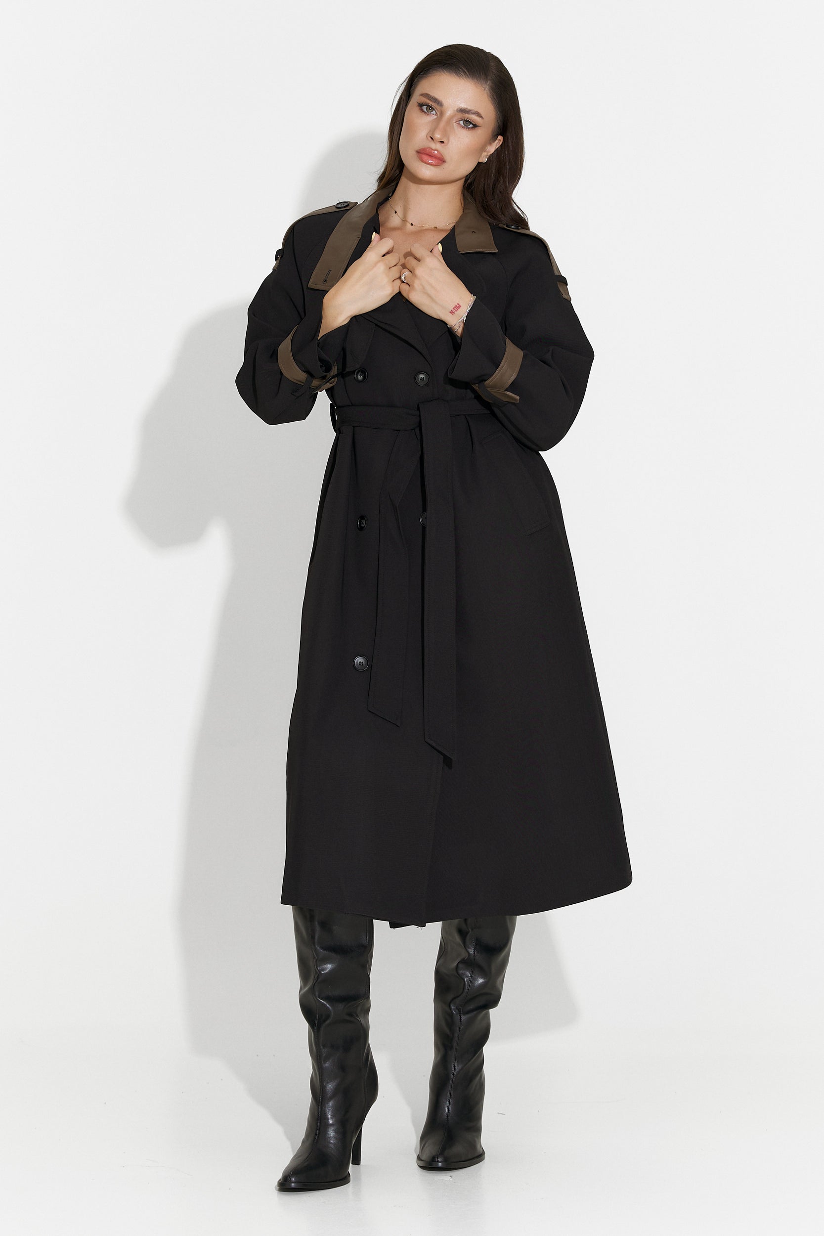 Long black coat for women Daine Bogas