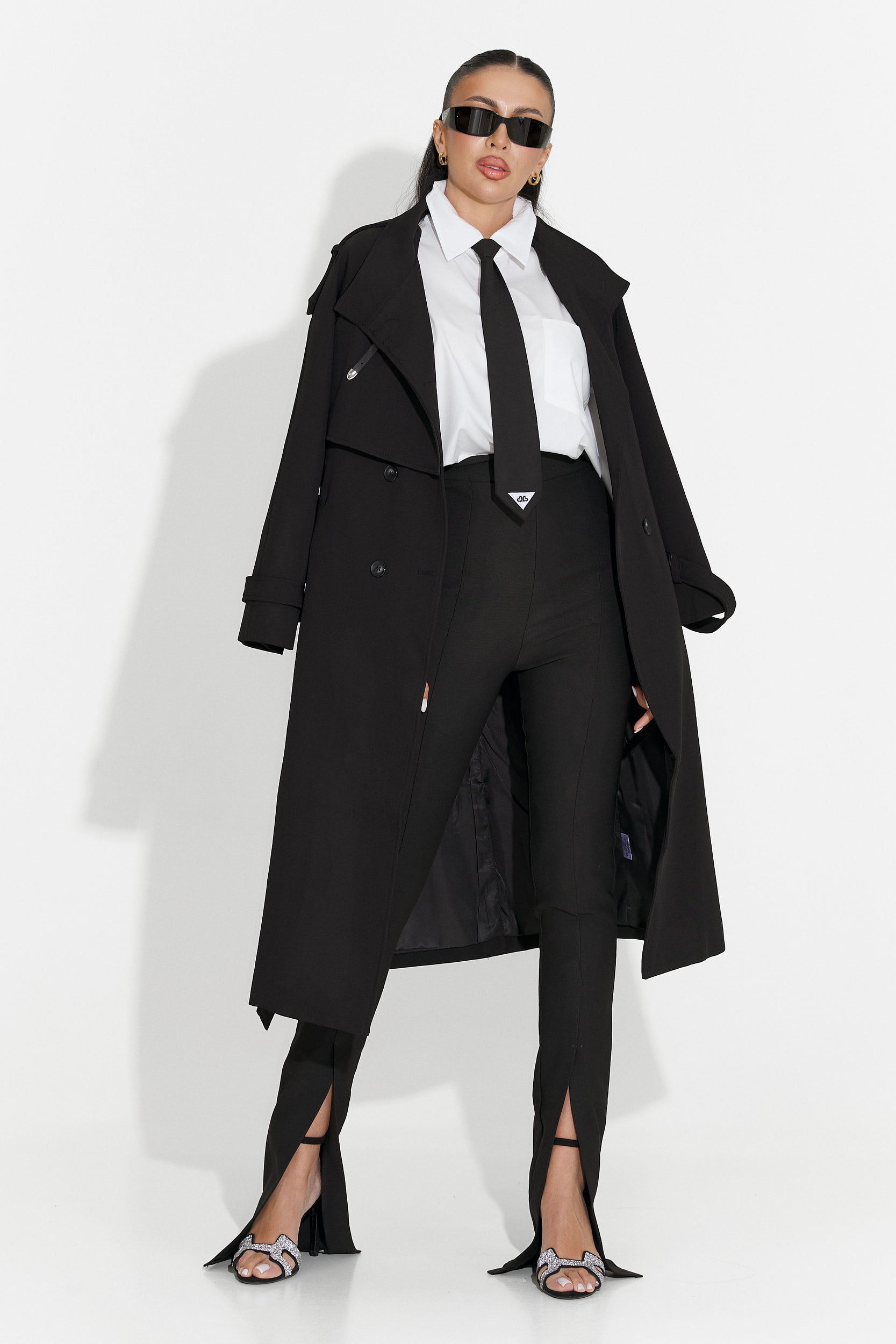 Abrigo Largo Negro para Damas de Misena Bogas