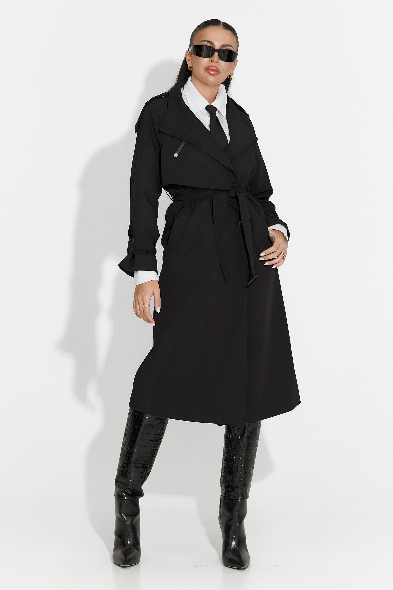 Abrigo Largo Negro para Damas de Misena Bogas