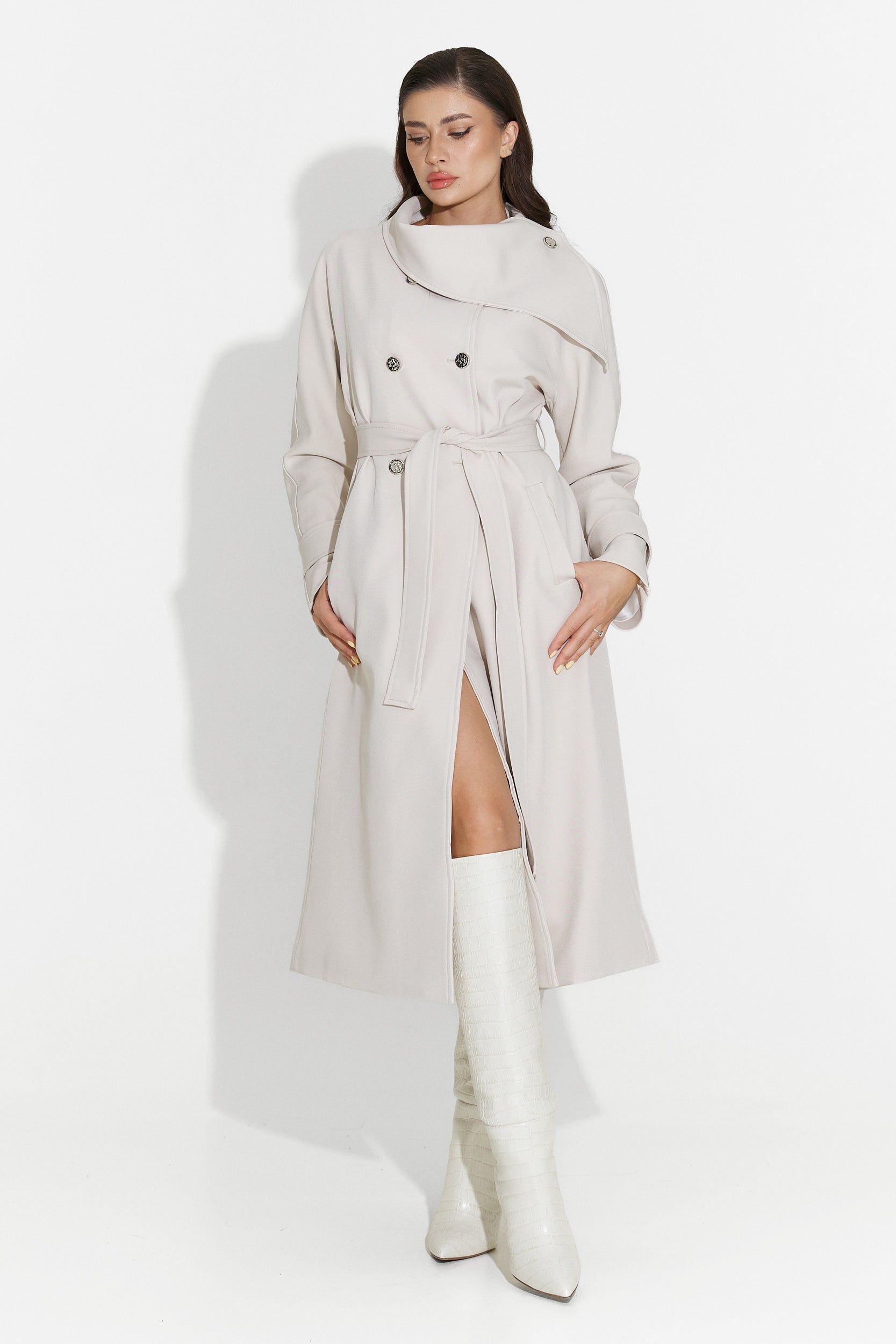 Medium Grey Ladies Coat Scotie Bogas