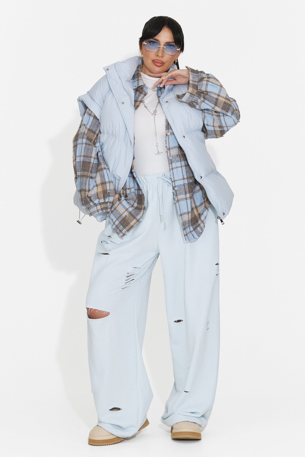 Pantaloni casual bleu Lulaoa Bogas