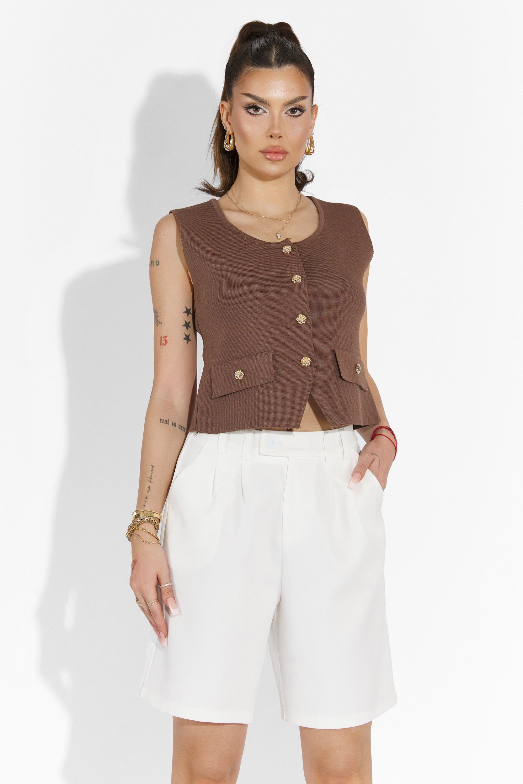 Pantalones casuales blancos para mujer Athuro Bogas