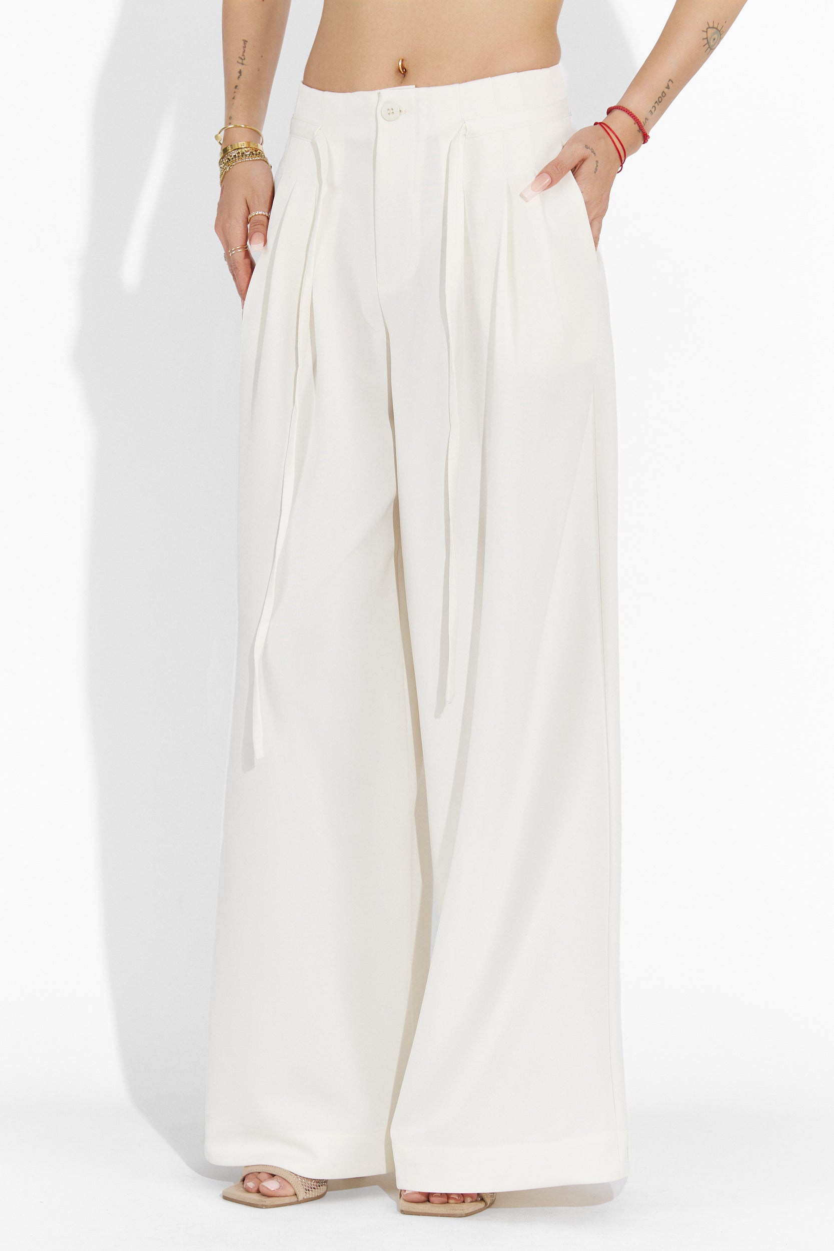 Eusebiu Bogas White Casual Women's Trousers