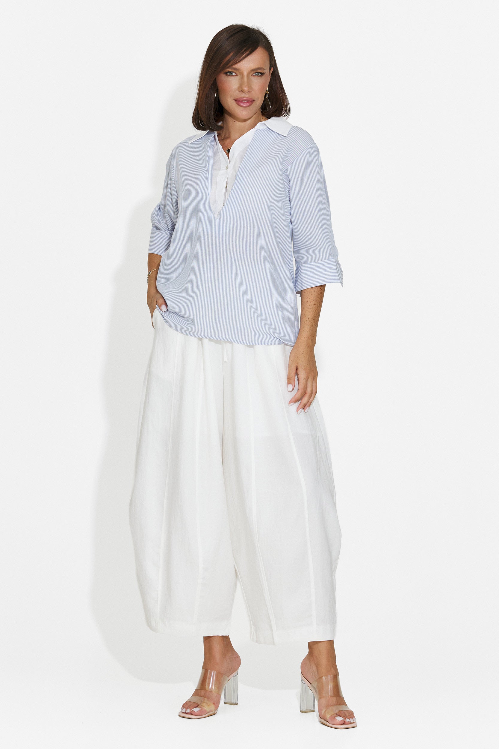 Women's casual white pants Eusepia Bogas