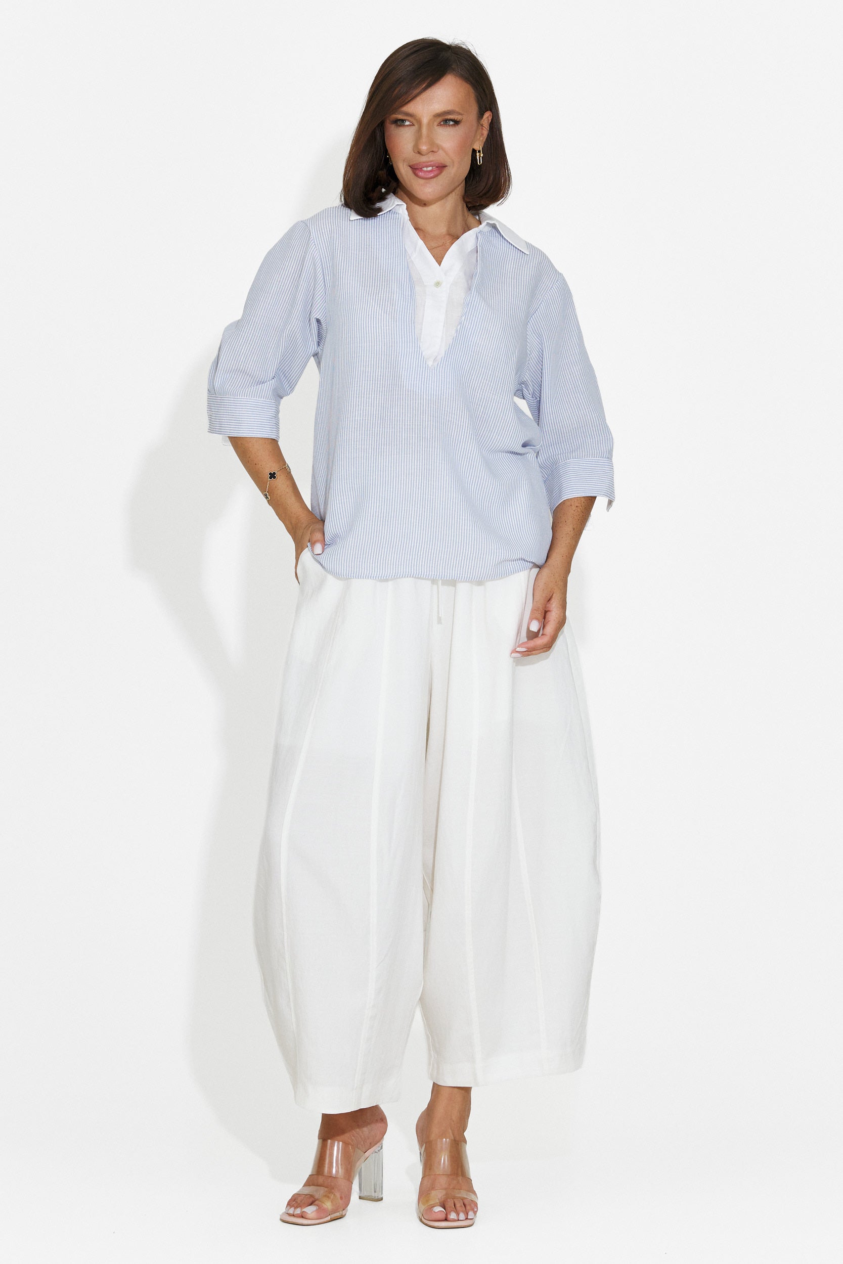 Women's casual white pants Eusepia Bogas