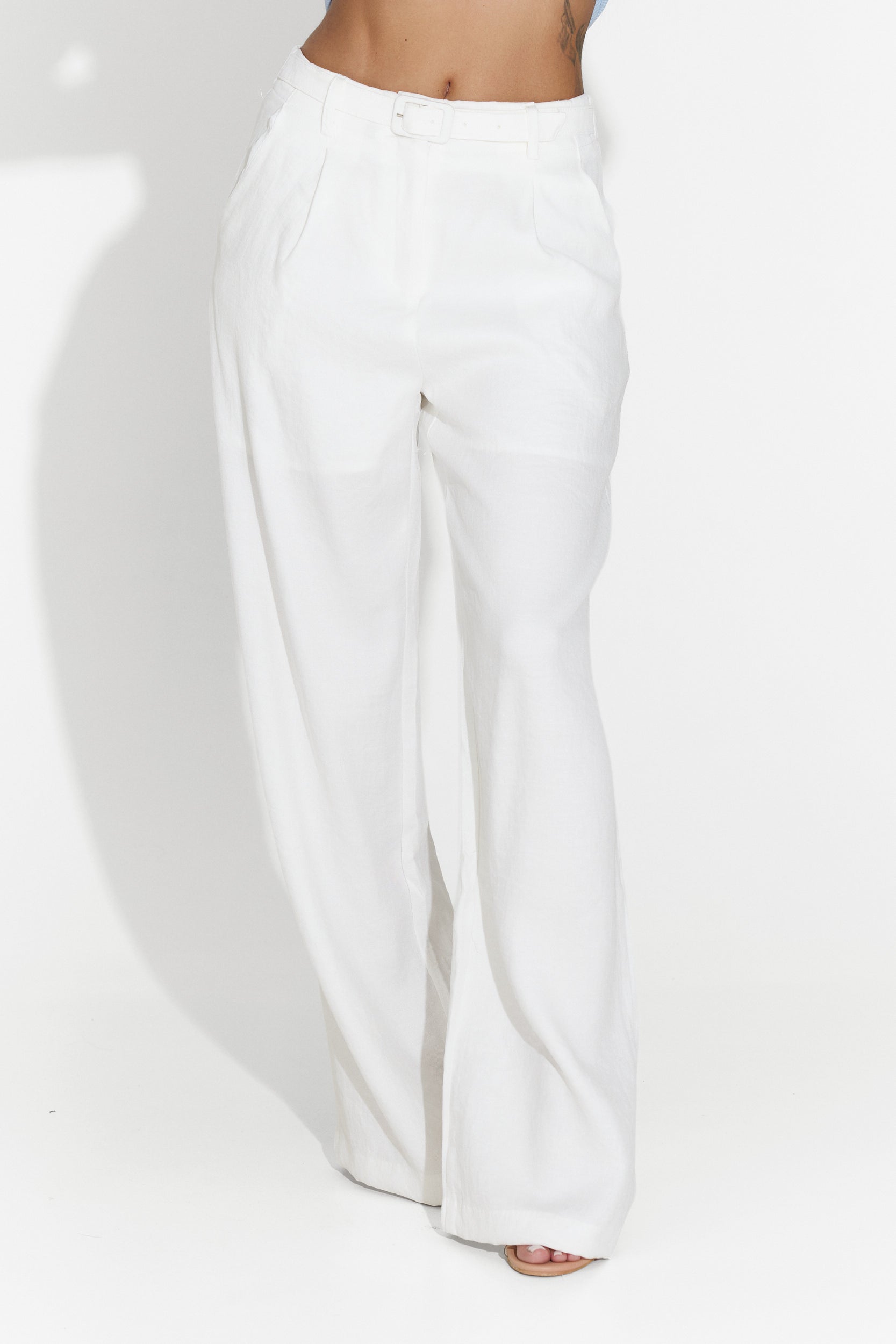 Γυναικείο casual άσπρο παντελόνι Kimny Bogas