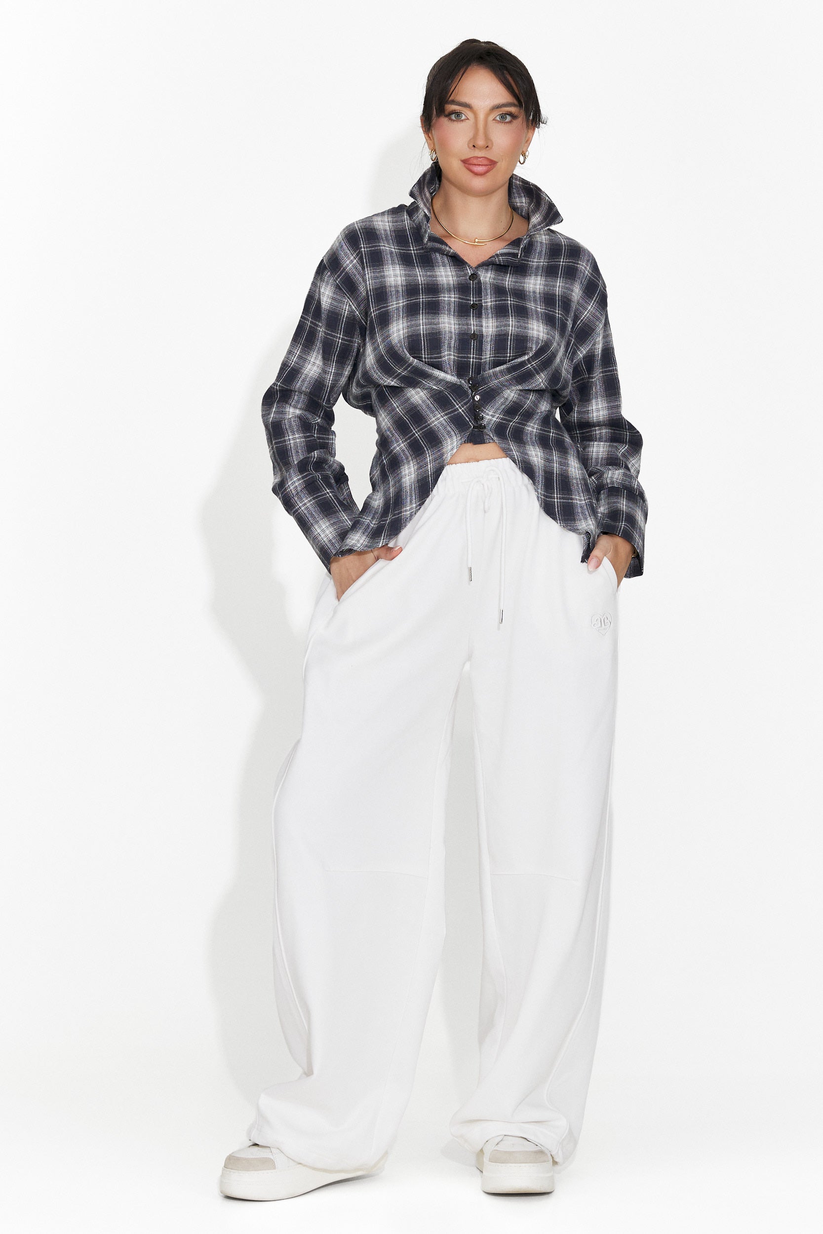 Weiße Damen-Freizeithose Romela Bogas