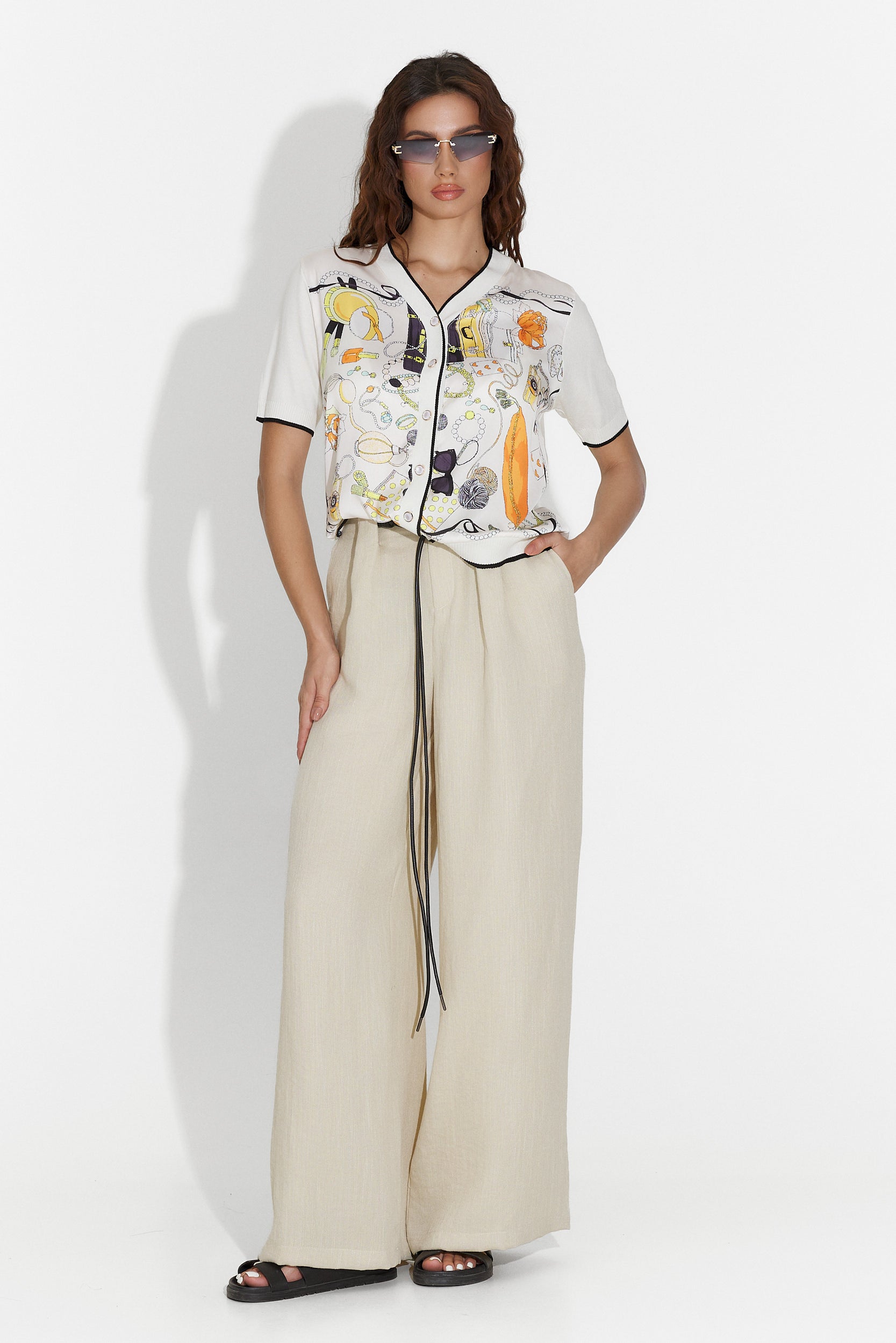 Casual beige ladies trousers Mason Bogas