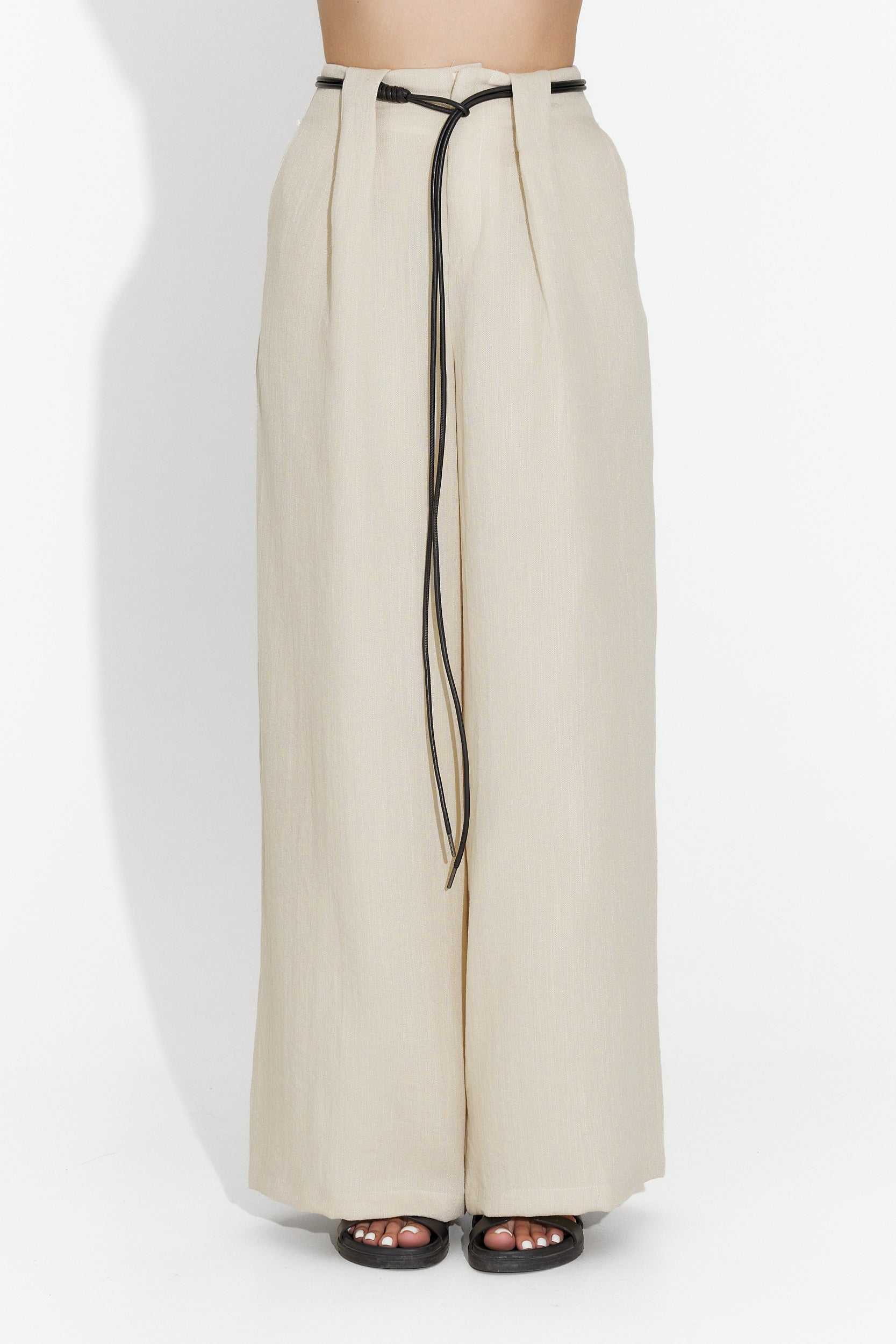 Pantalones casuales beige para damas Mason Bogas