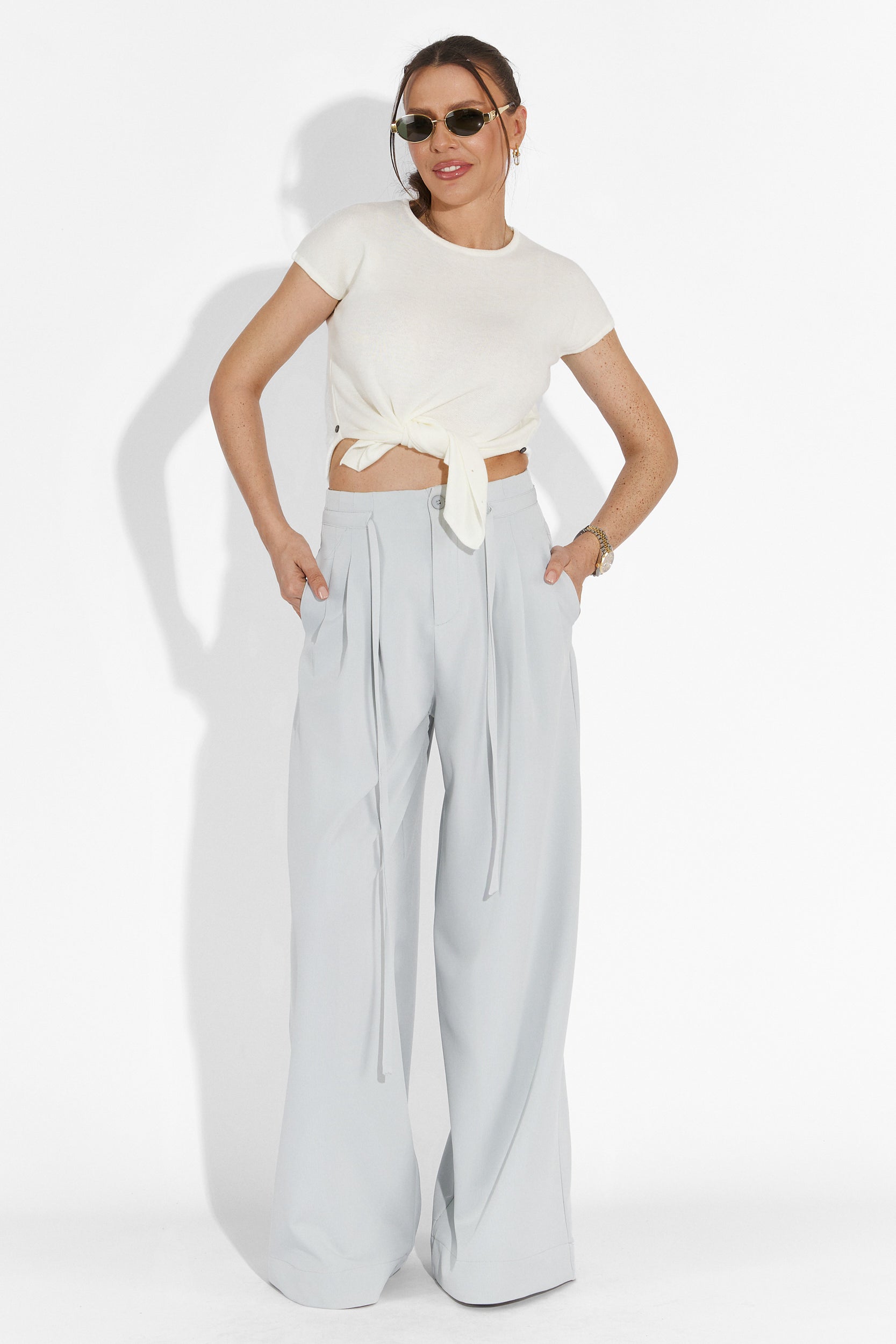 Casual blå byxor för damer Eusebiu Bogas