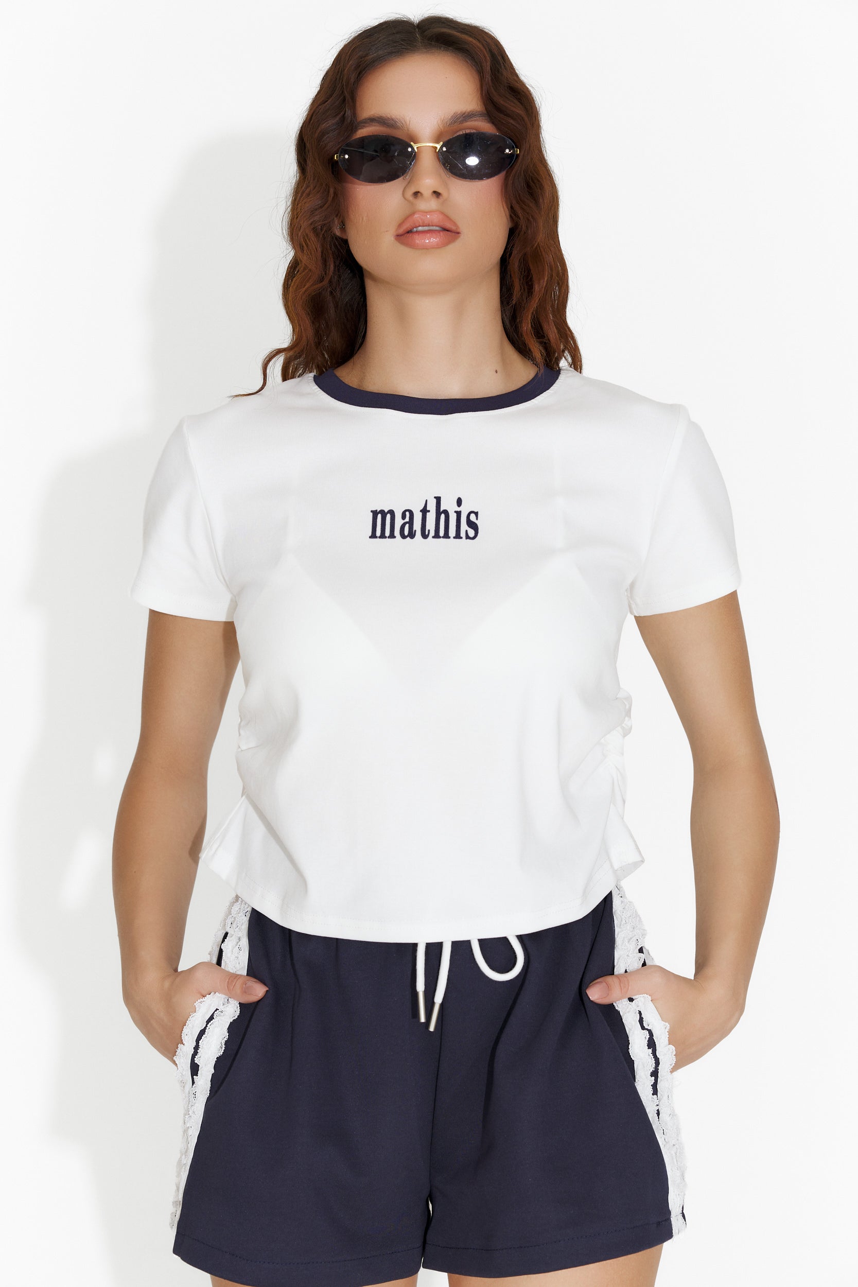 Pantalon décontracté bleu marine pour femmes Reuben Bogas