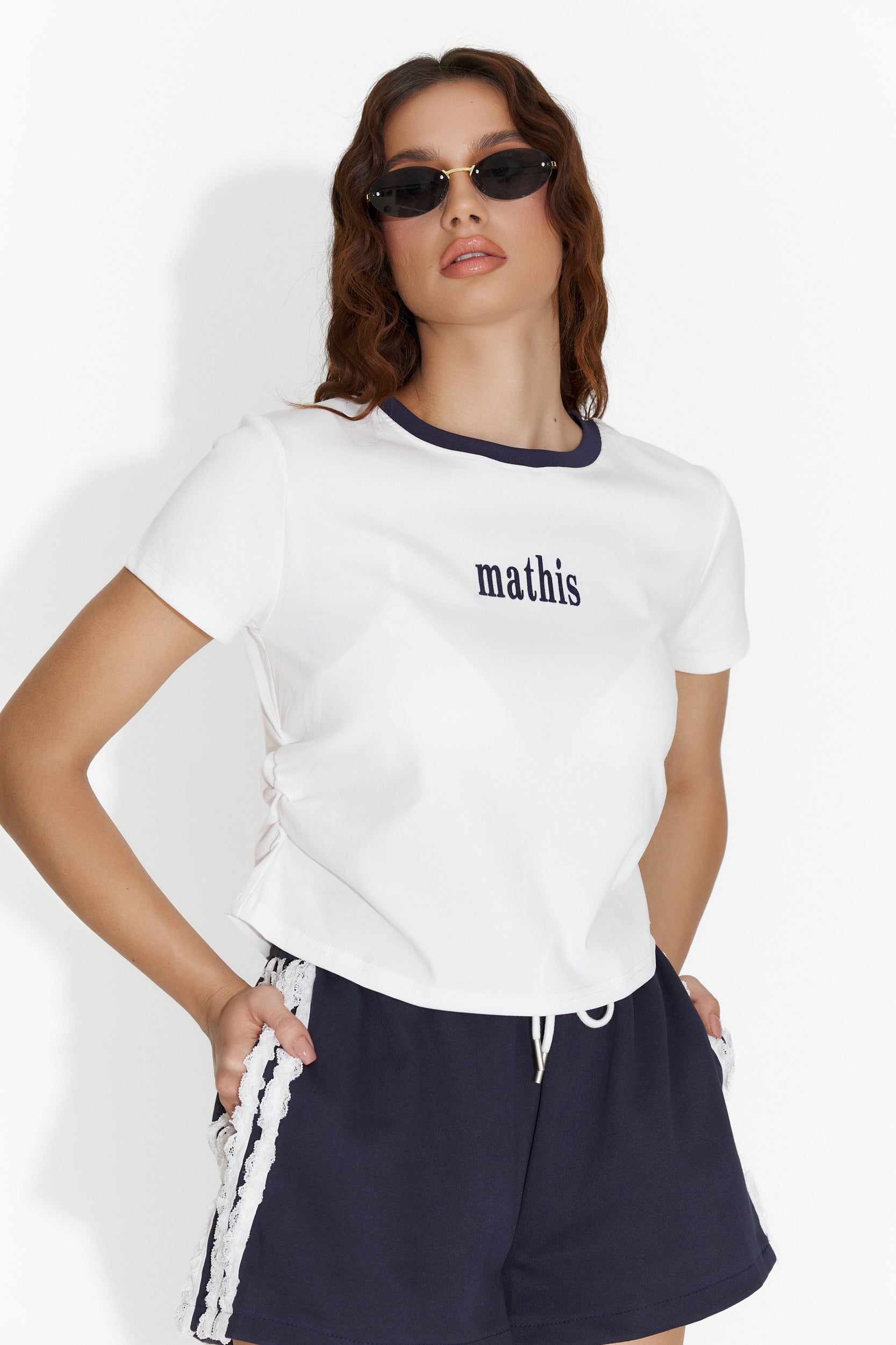 Pantalon décontracté bleu marine pour femmes Reuben Bogas