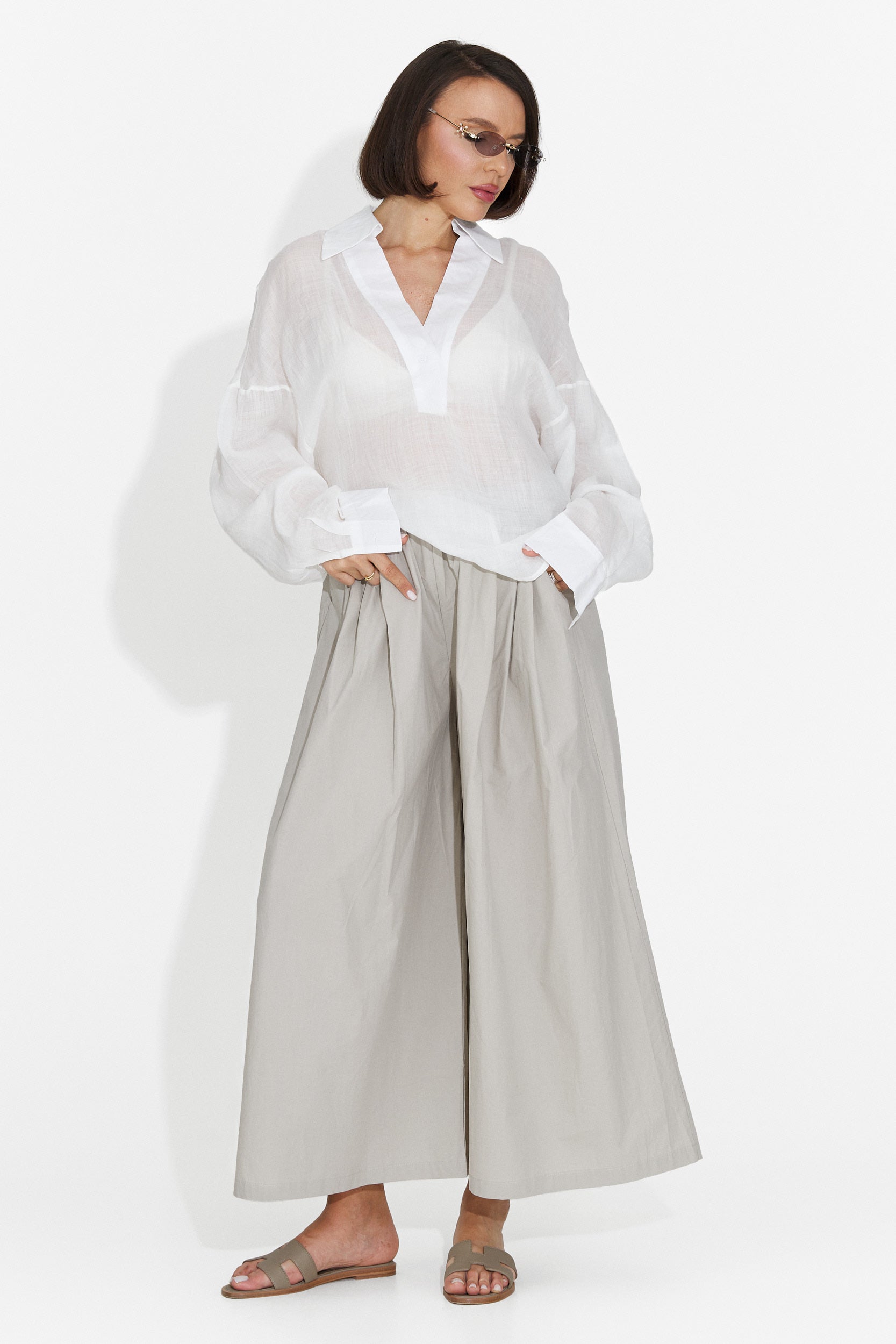 Pantalon décontracté gris pour dames Bluebel Bogas