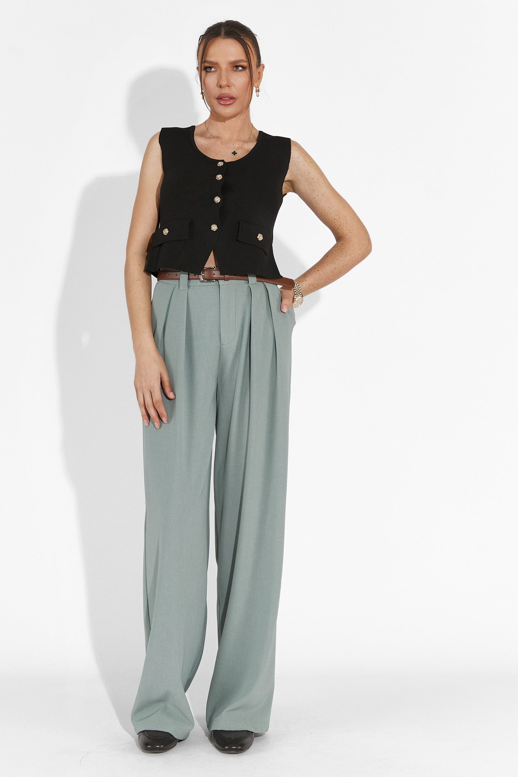 Edward Bogas Casual Grey Ladies Pants