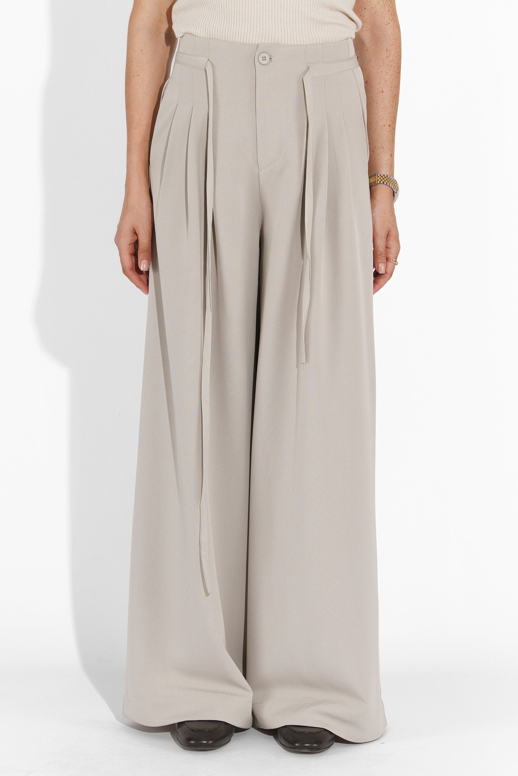 Casualne szare spodnie damskie Eusebiu Bogas