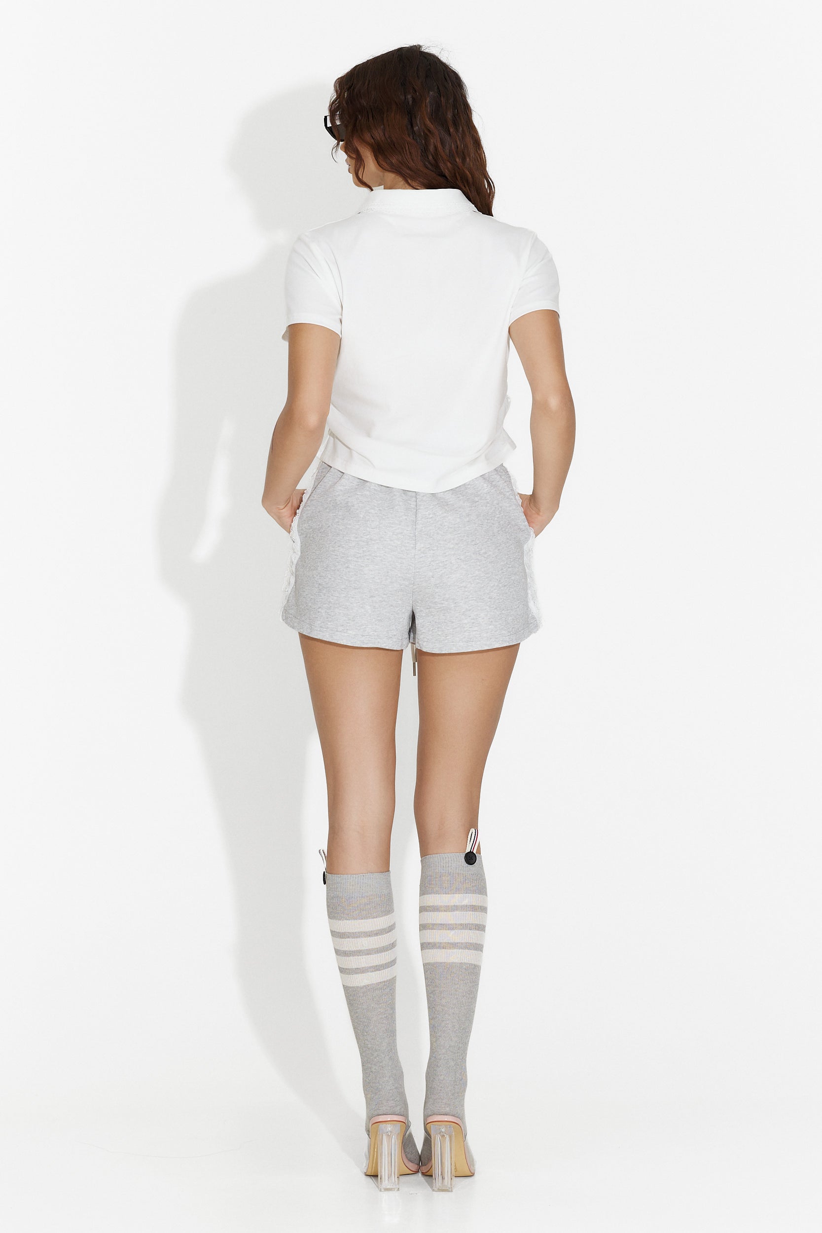 Szare casualowe spodnie damskie Reuben Bogas