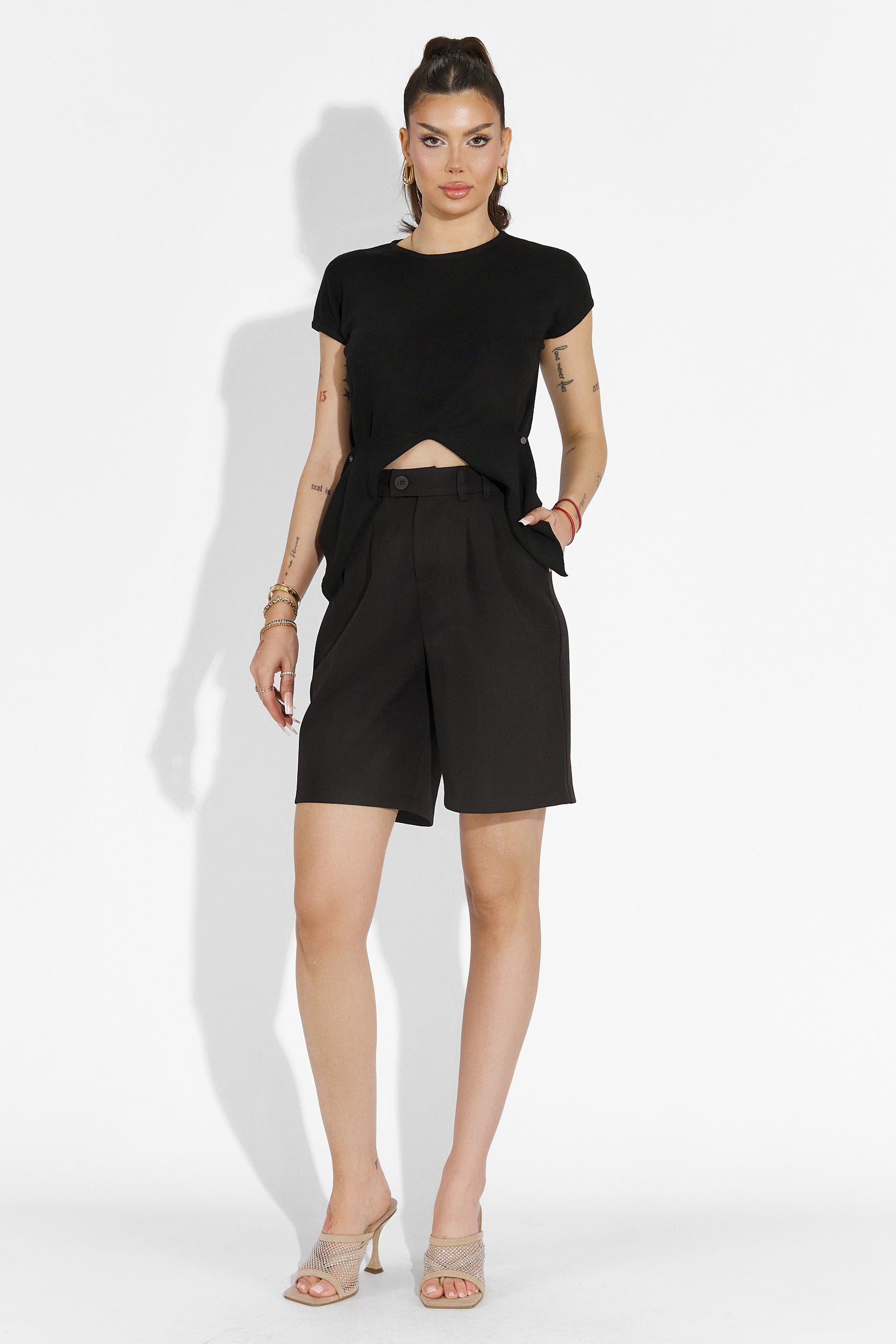 Pantalon décontracté noir pour femme Athuro Bogas