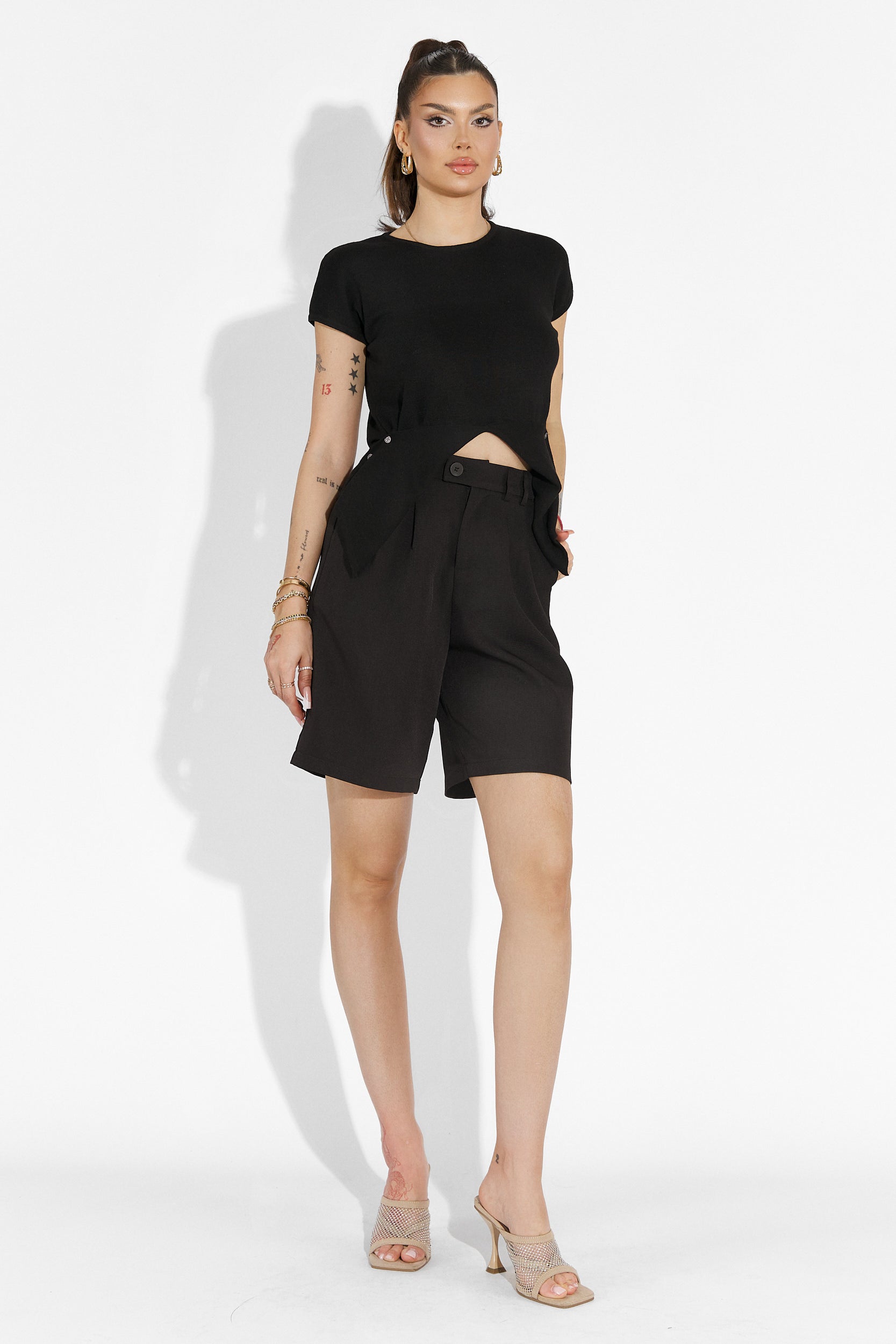 Pantalon décontracté noir pour femme Athuro Bogas