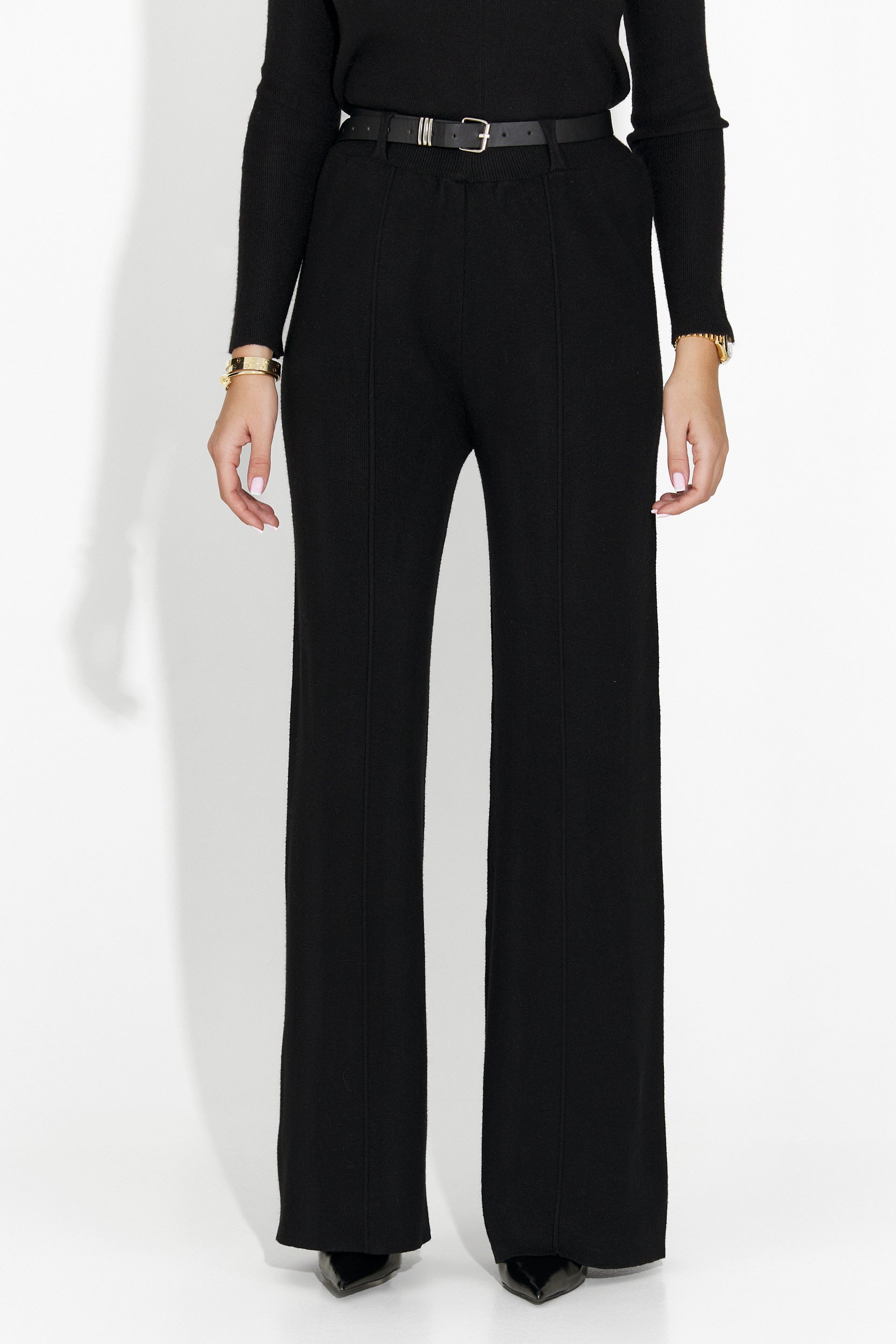 Spodnie damskie casual czarne Pietrina Bogas