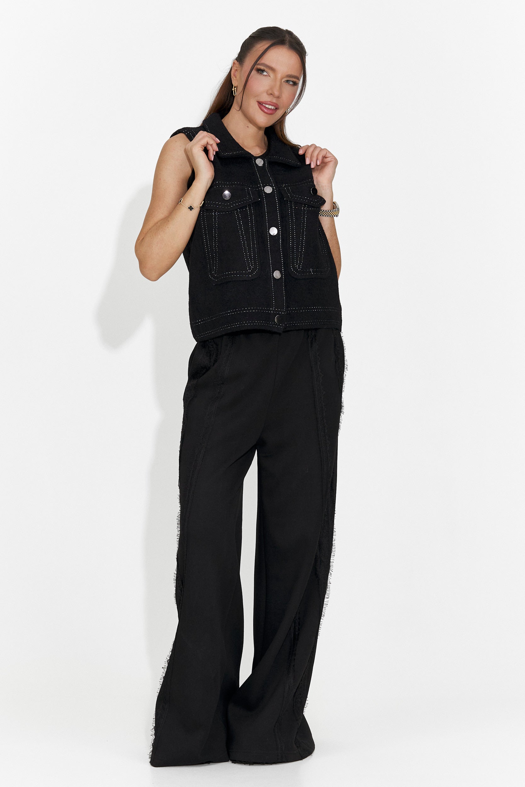 Zarania Bogas ležérní černé dámské kalhoty