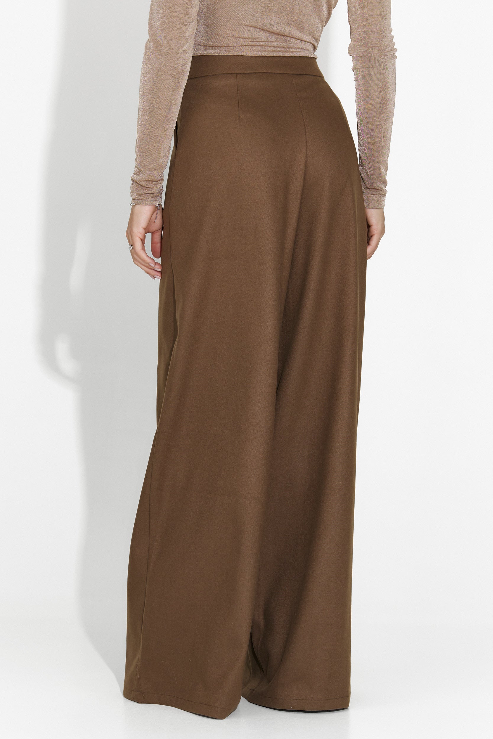 Velira Bogas Elegant Brown Ladies Trousers