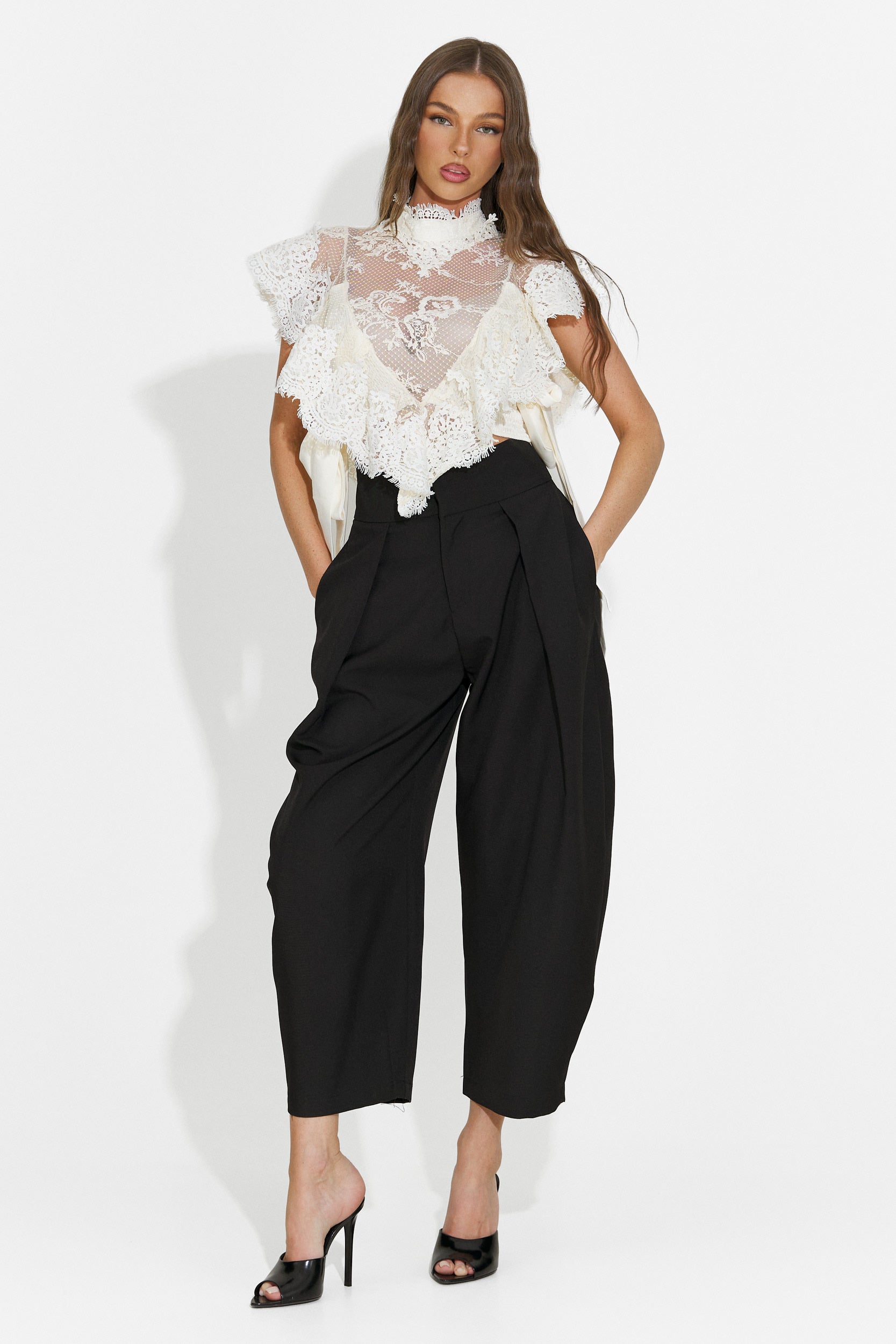 Pantalon femme élégant noir Kemily Bogas