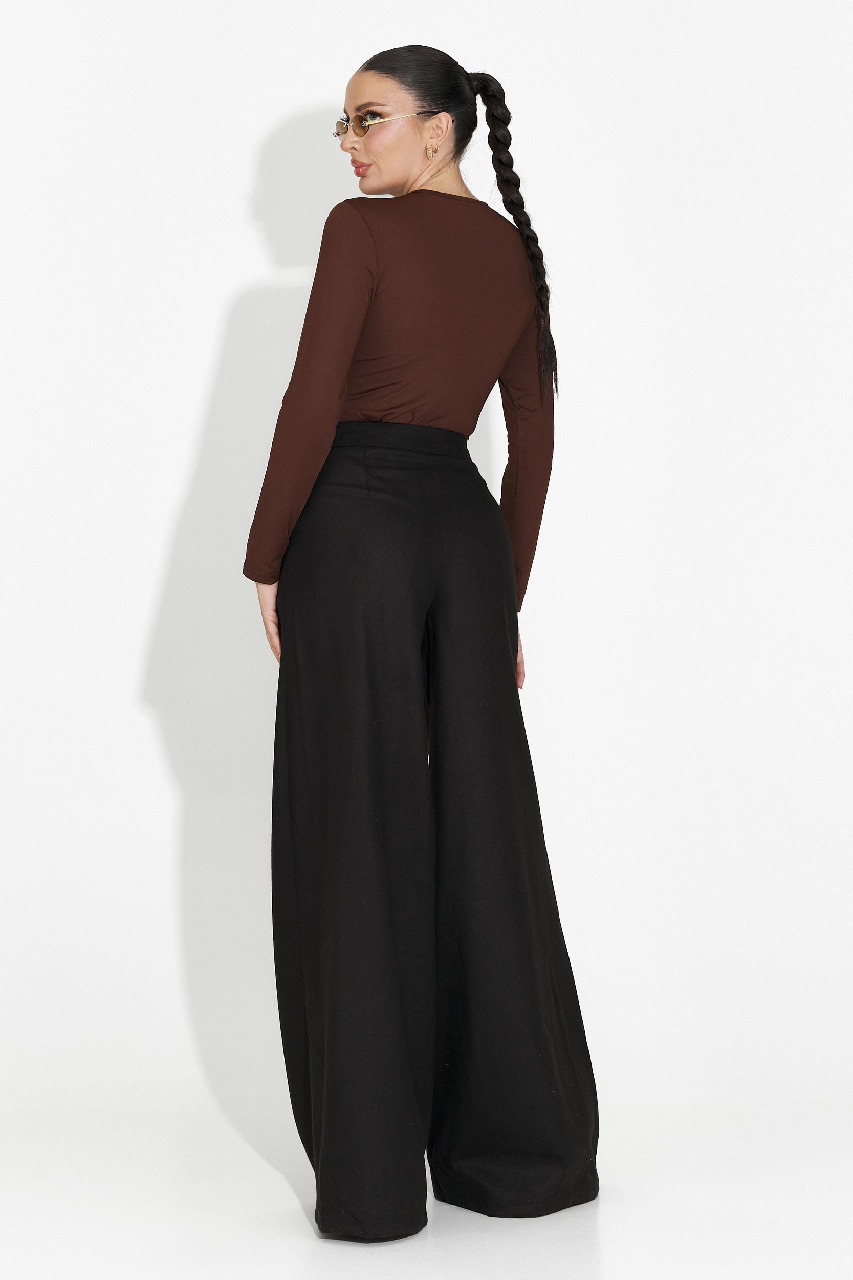 Eleganckie czarne spodnie damskie Velira Bogas