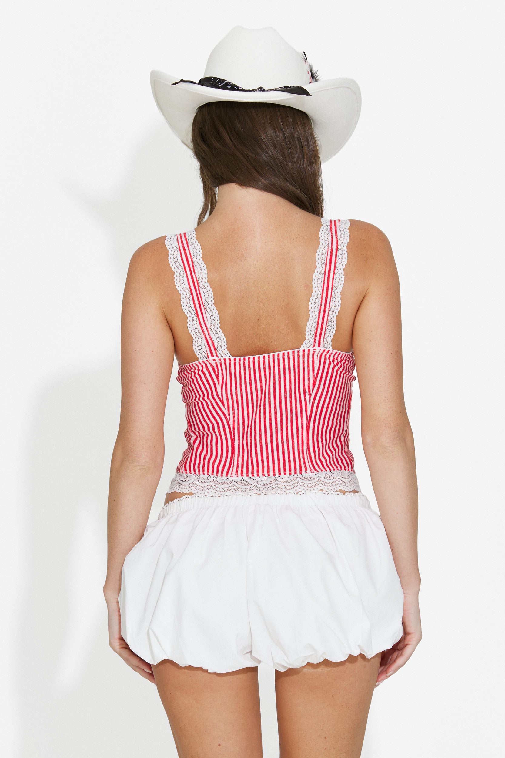 Women's white short pants Alexonia Bogas