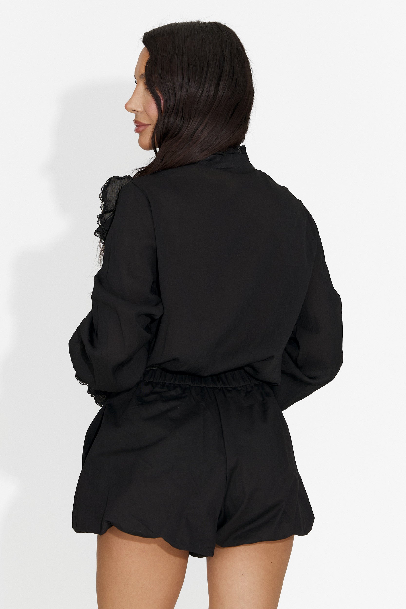 Lavender Bogas Black Short Women's Pants