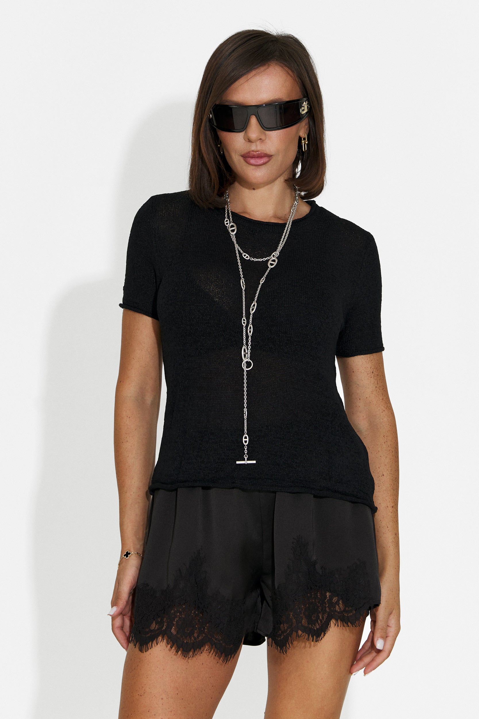 Women's short black pants Vicensia Bogas