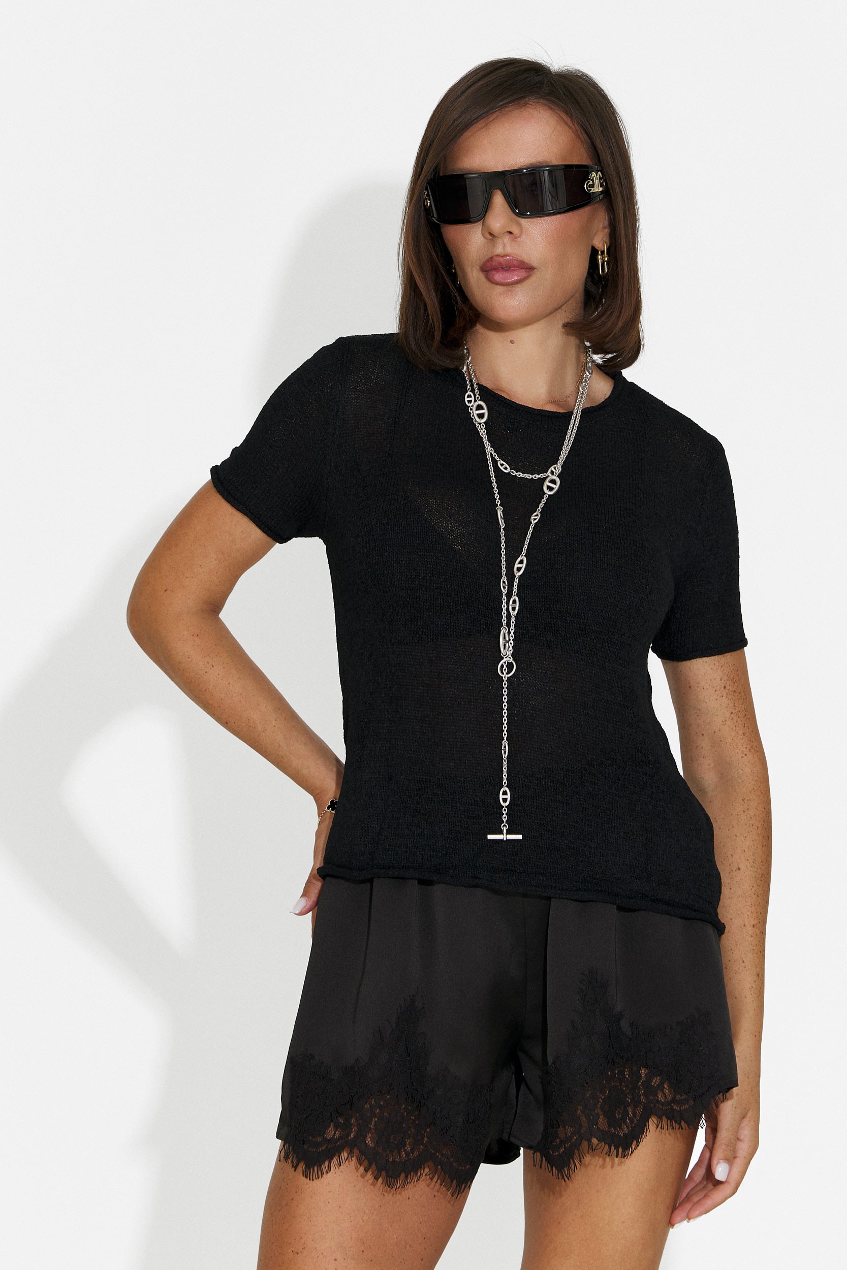 Women's short black pants Vicensia Bogas