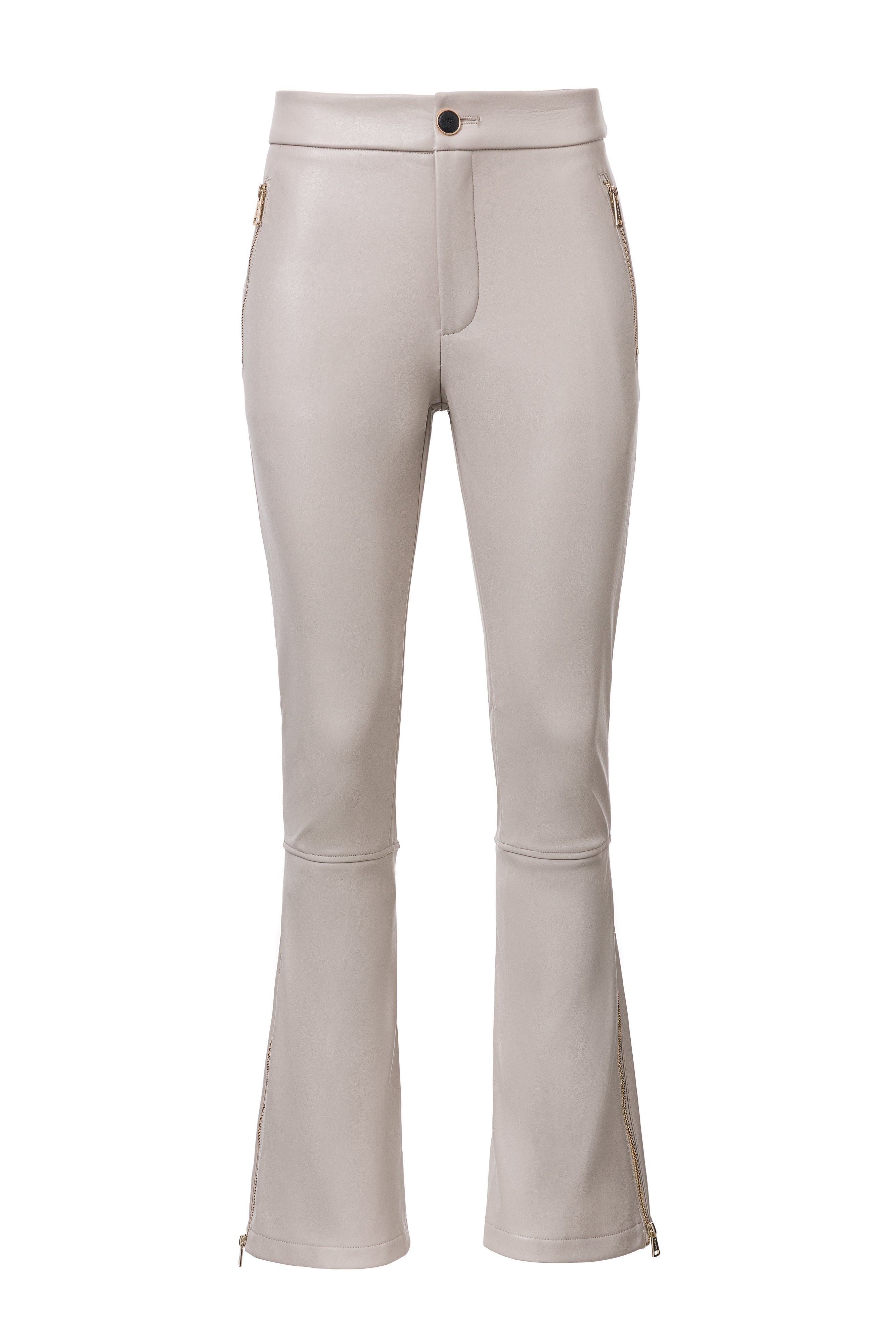 Beige Leather Ski Pants Cosira Bogas