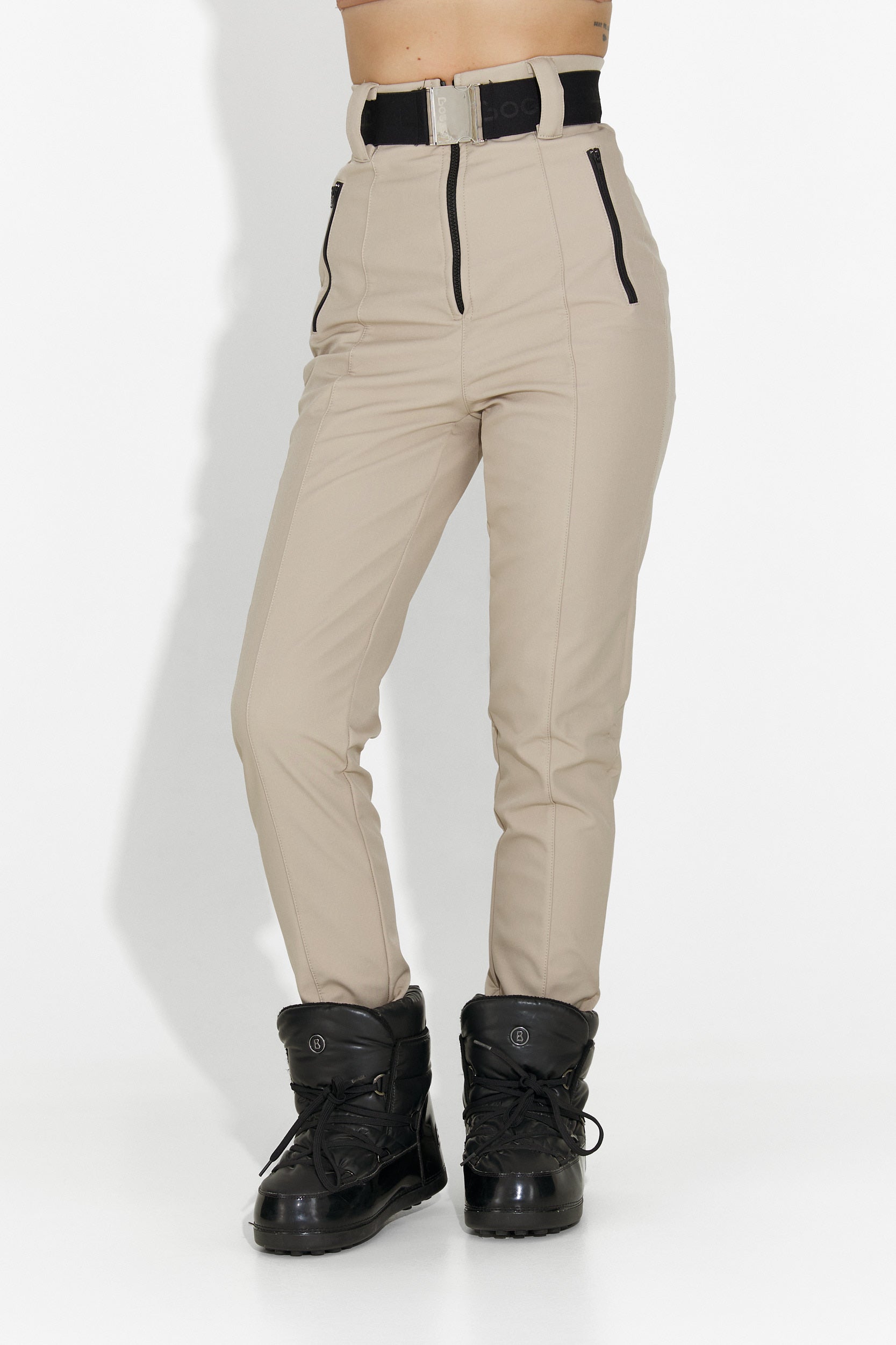 Παντελόνι σκι γυναικείο μπεζ Daviria Bogas