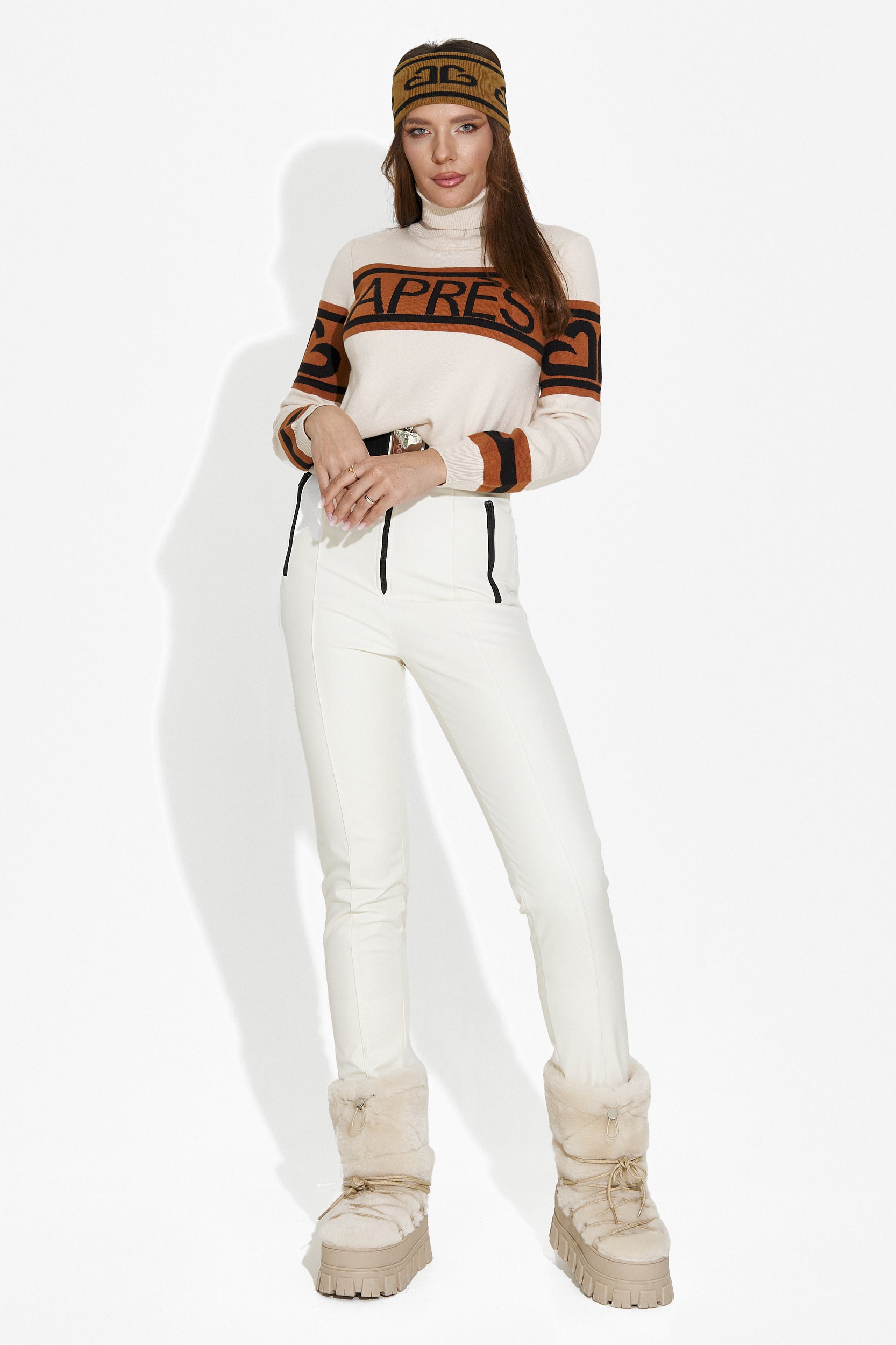 Fabbri Bogas Beige Ski Pants for Women