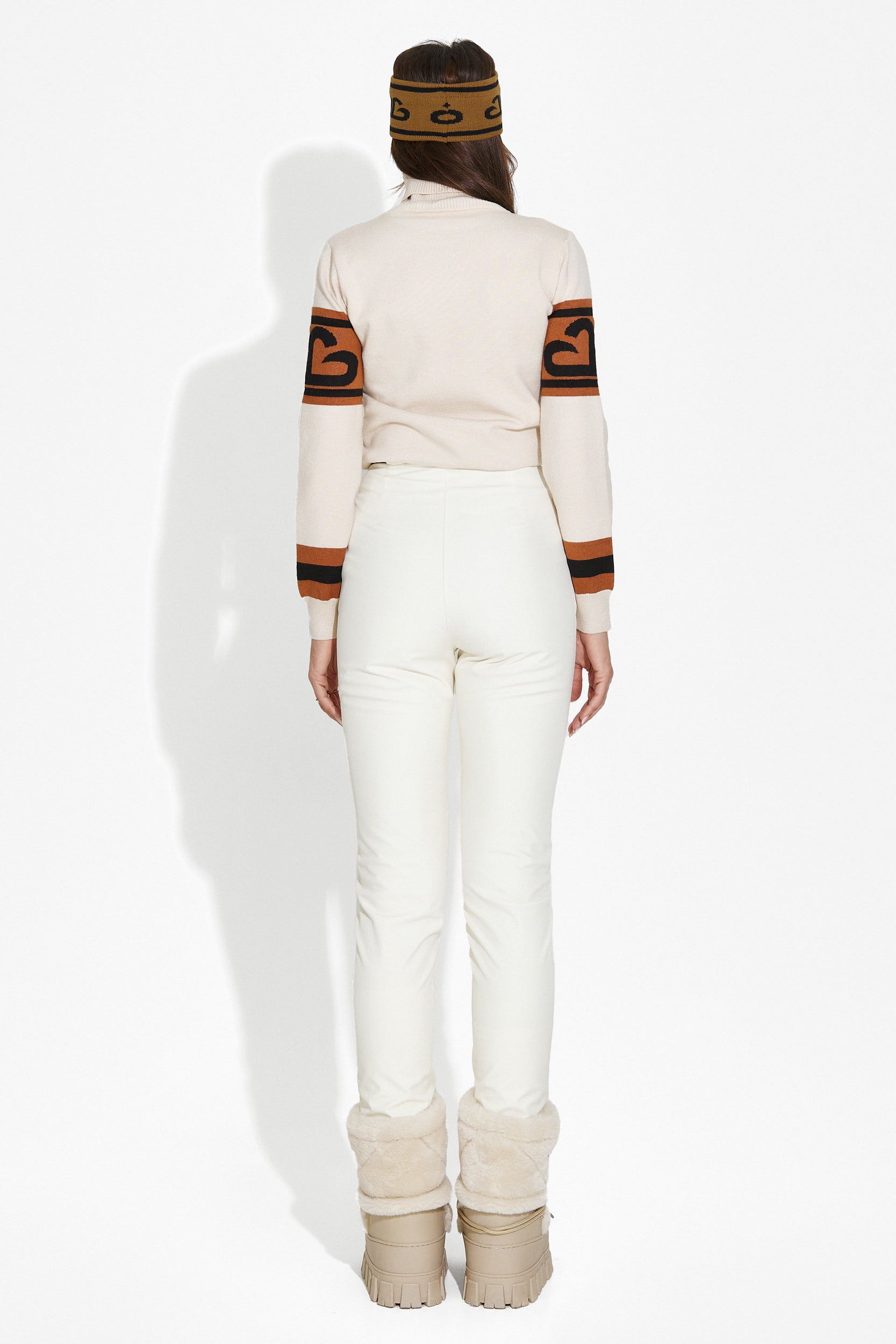 Pantalones de esquí beige para mujer Fabbri Bogas