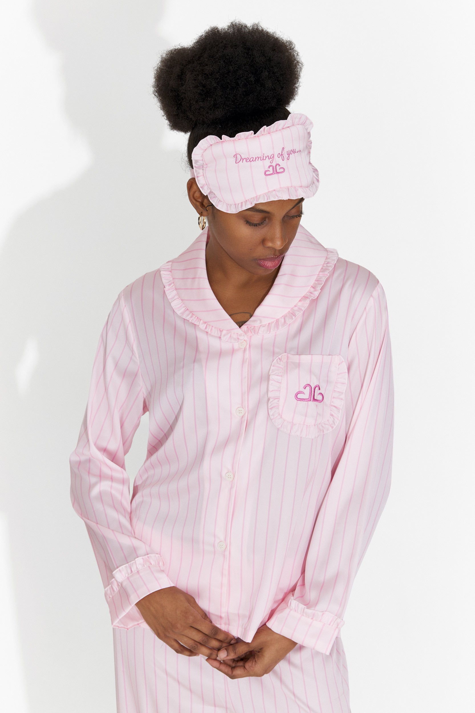Long pyjama rose Stelia Bogas pour dames