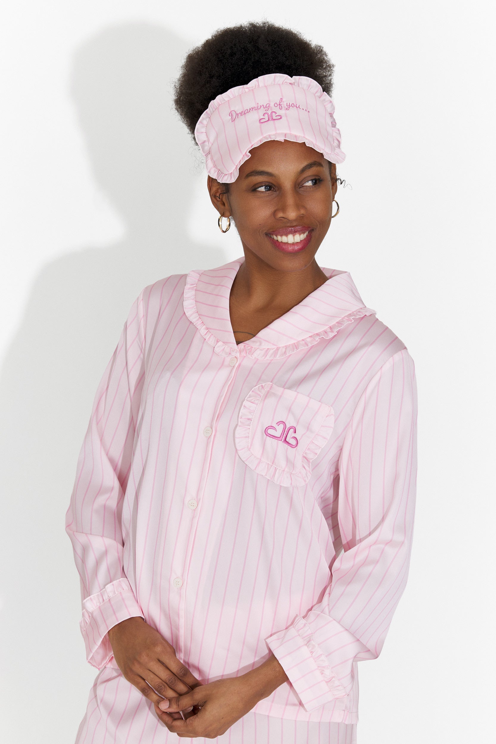Long pyjama rose Stelia Bogas pour dames