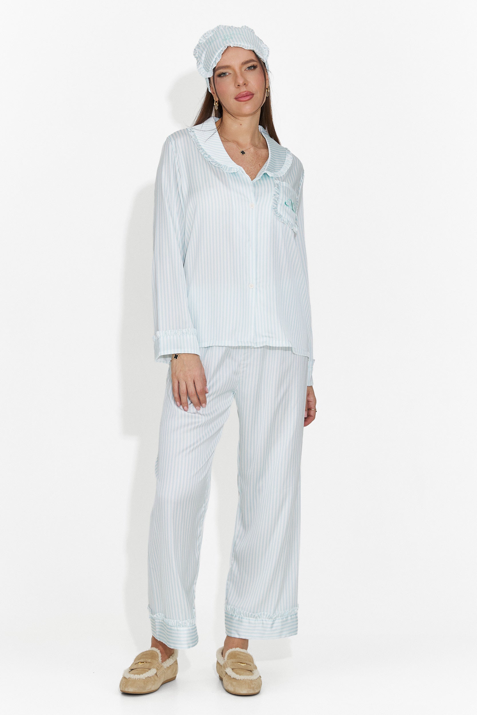 Stelia Bogas Long Women's Pajamas in Turquoise