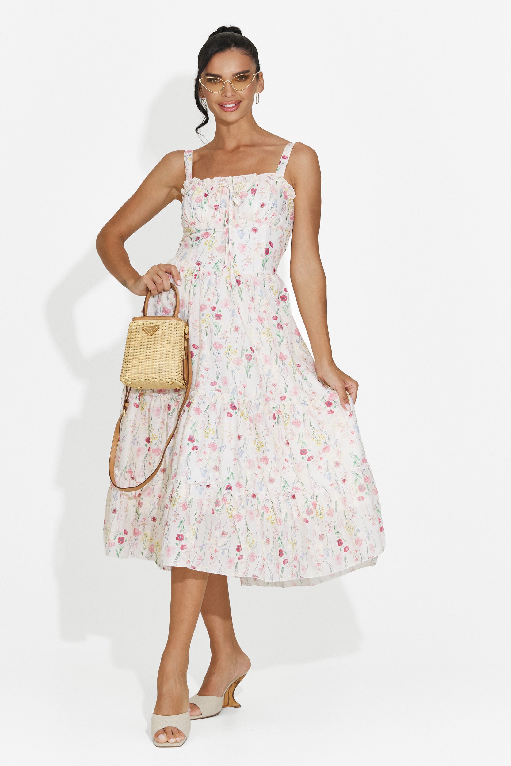 Midi pink women's dress Alisa Bogas